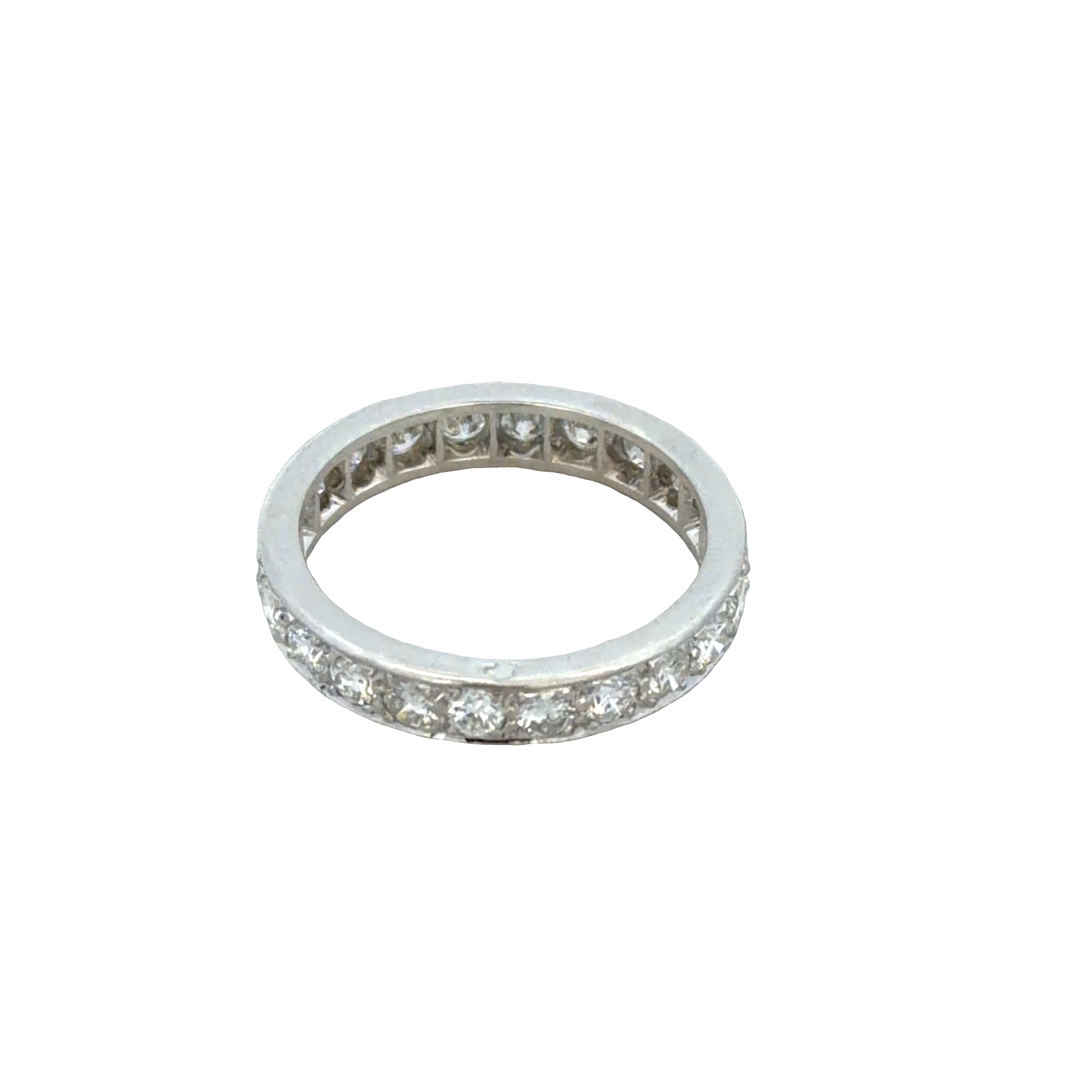 Platinum 1.32 CT Diamond Eternity Band – Size 5.5
