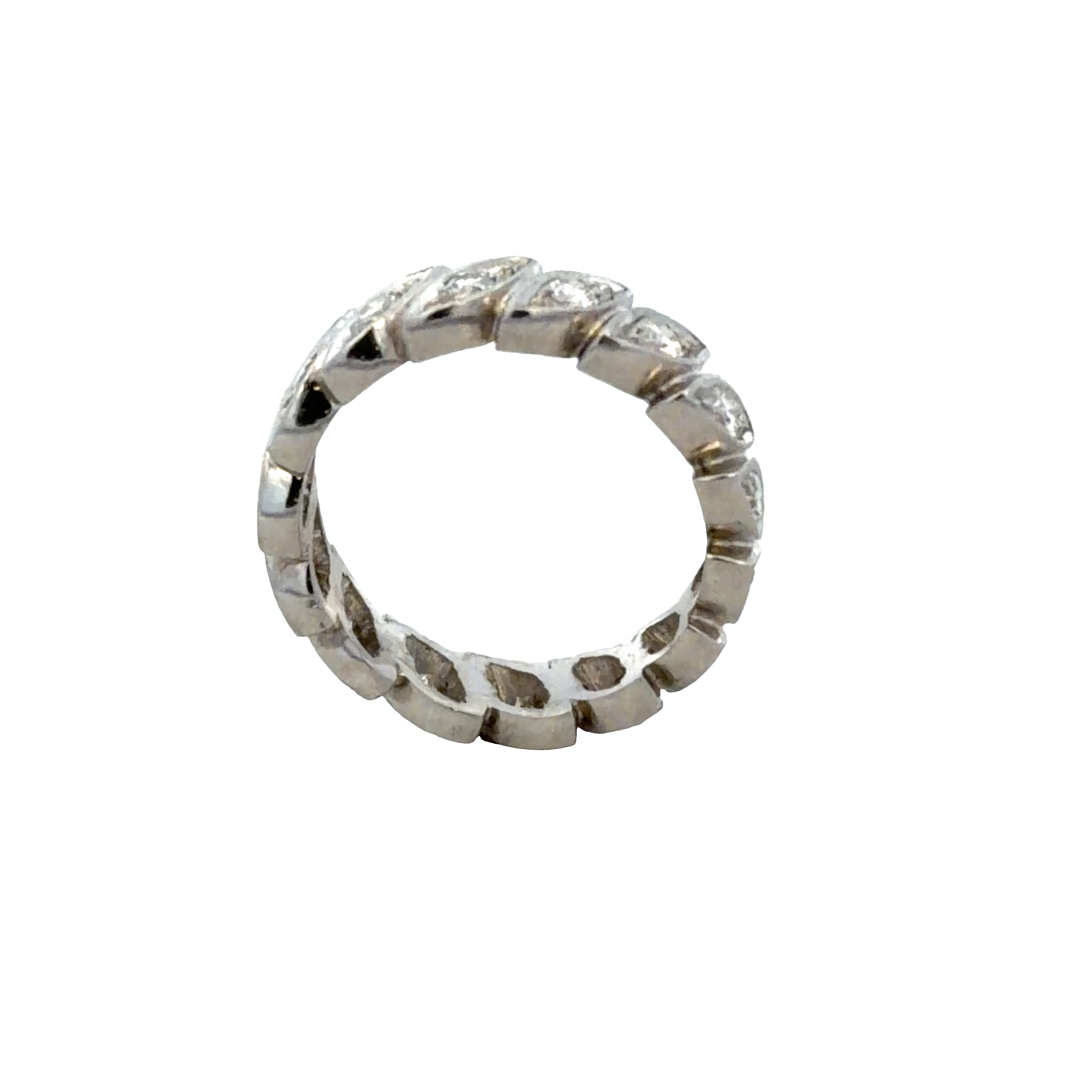 Platinum 0.90 CT Diamond Navette Motif Eternity Band – Size 6