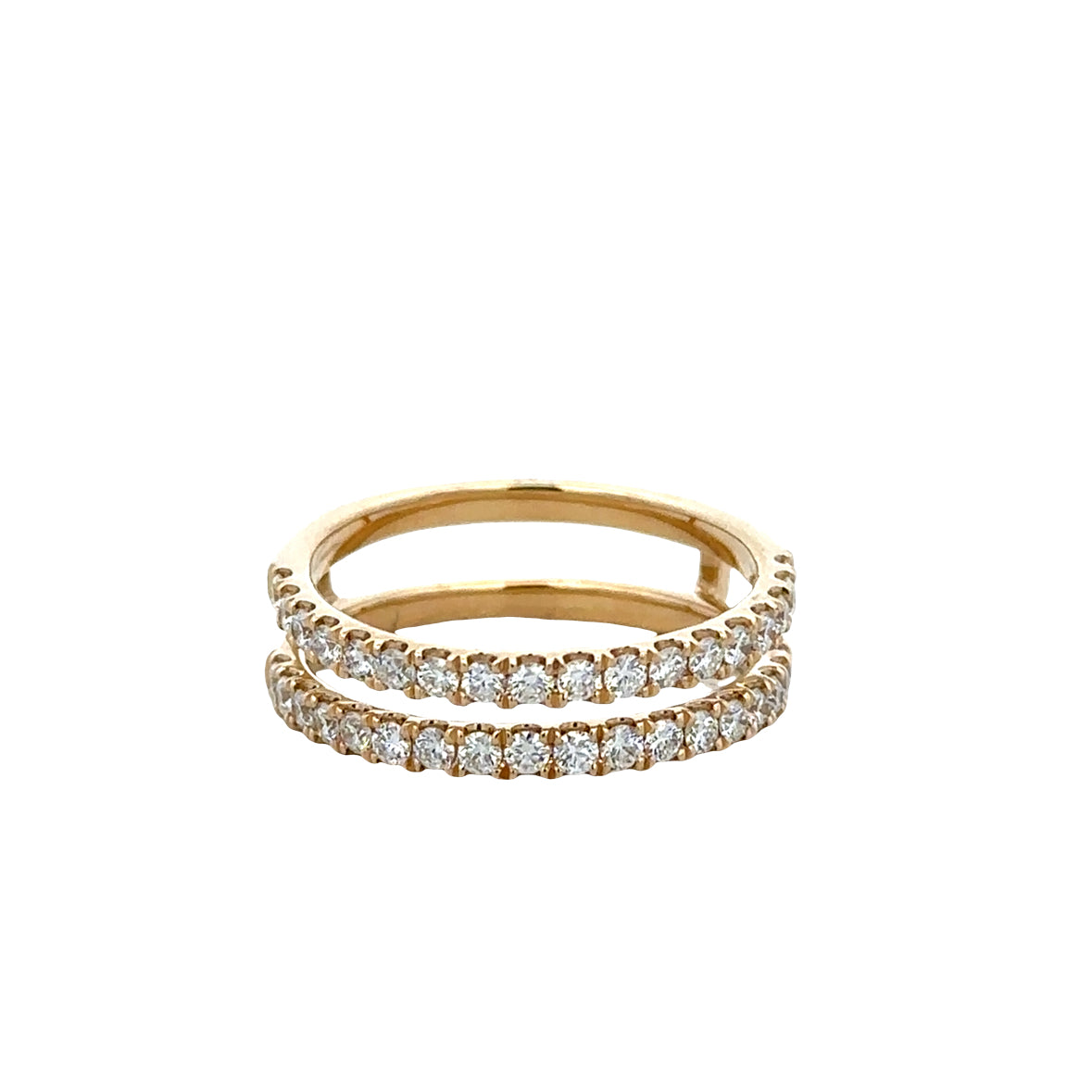 14k Yellow Gold Diamond Ring Guard / Insert – Size 6.5