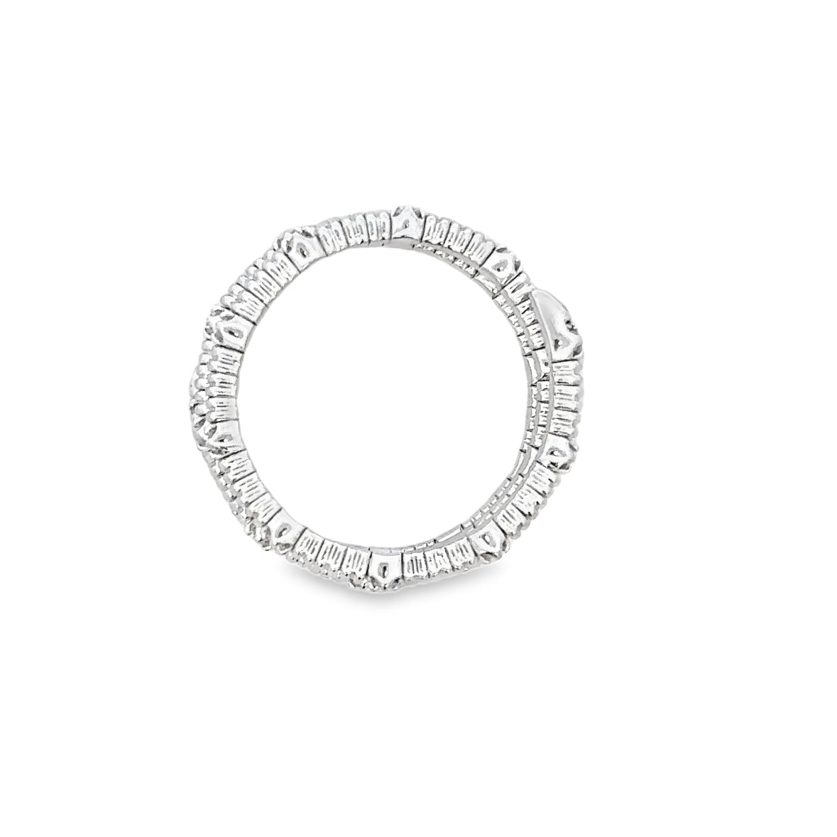 Coiled Diamond Band in White Gold