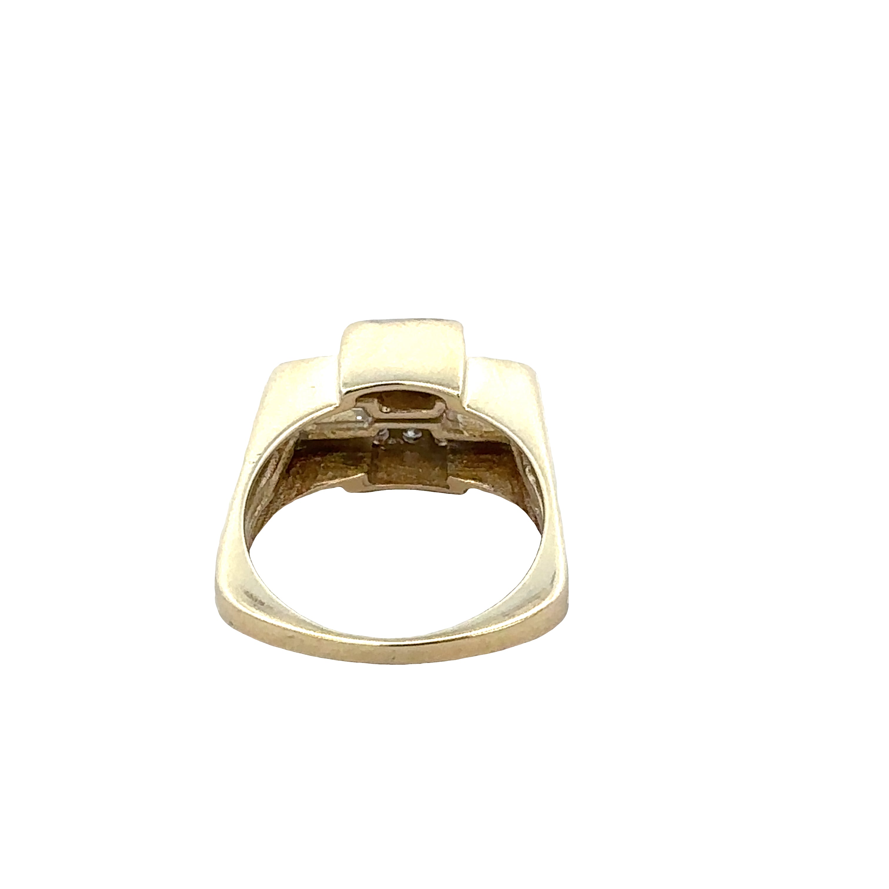 Vintage 14k Yellow Gold Old European Cut Diamond Double Shank Ring – Size 6.75