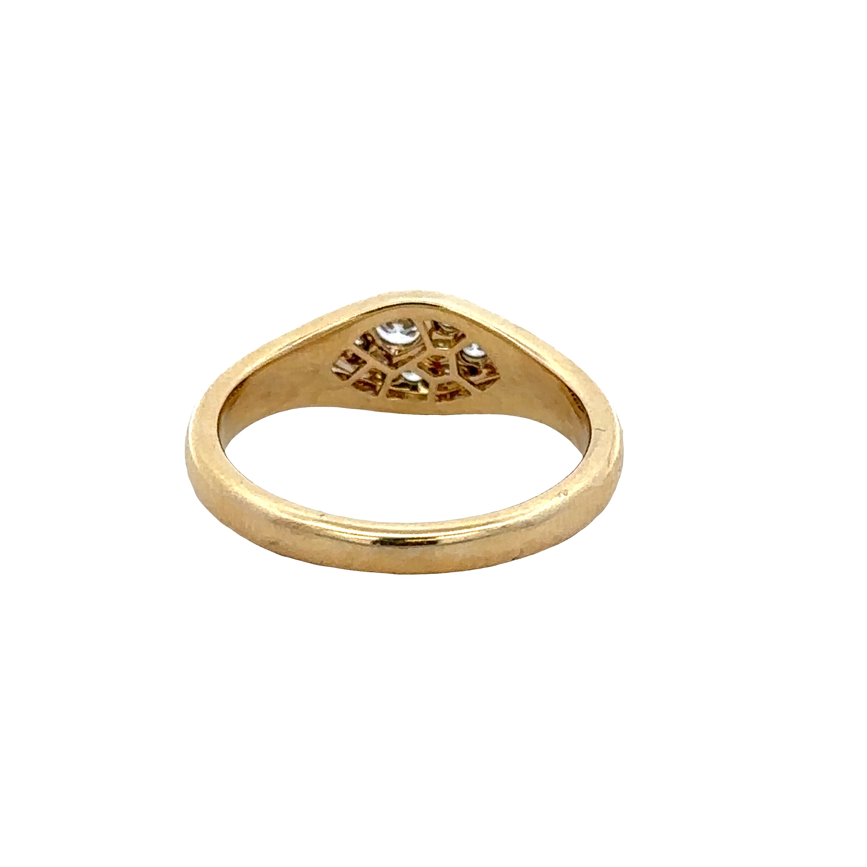 18k Yellow Gold Diamond Navette Ring – Size 6.5