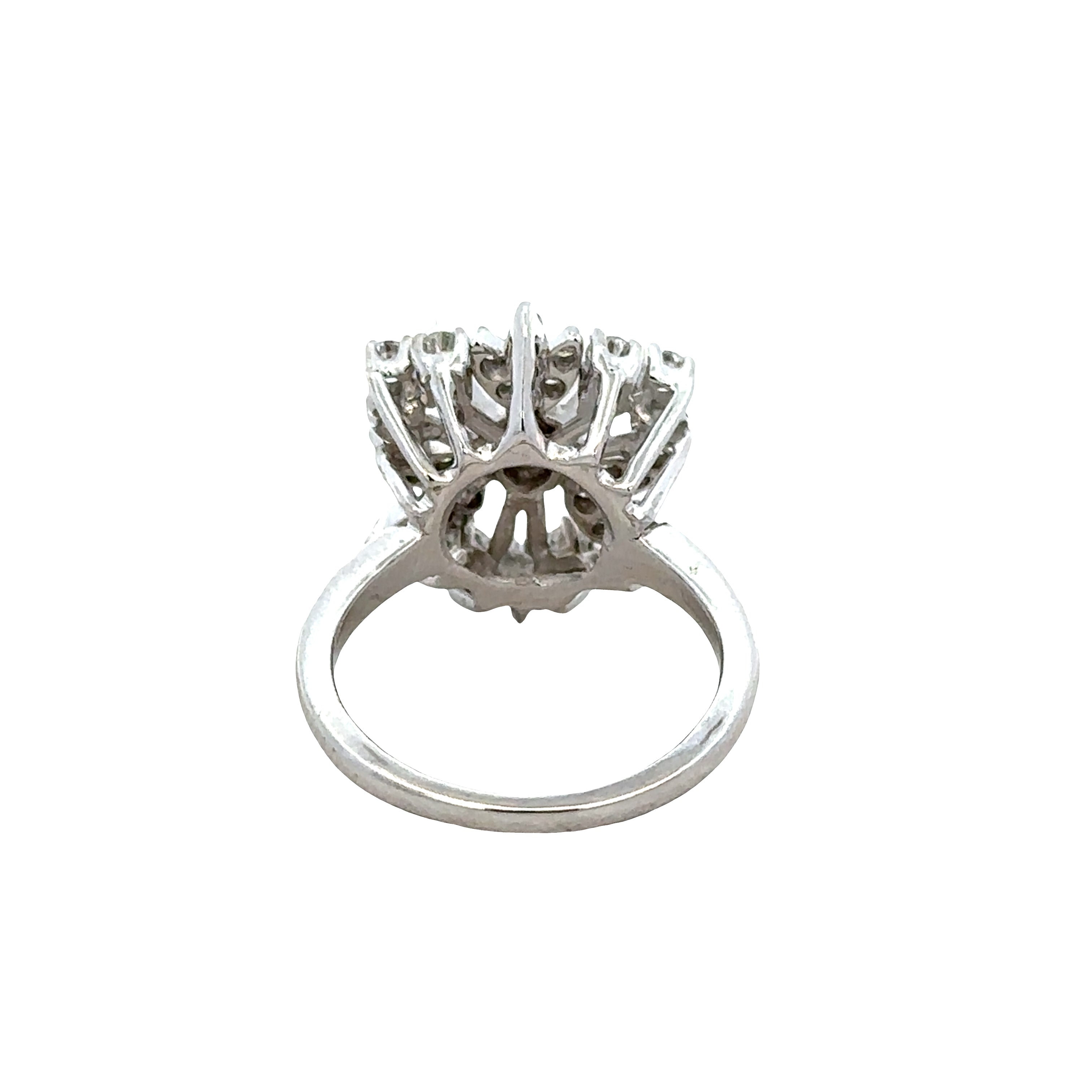 14k White Gold 0.95 Carat Diamond Heart Ring – Size 5.5