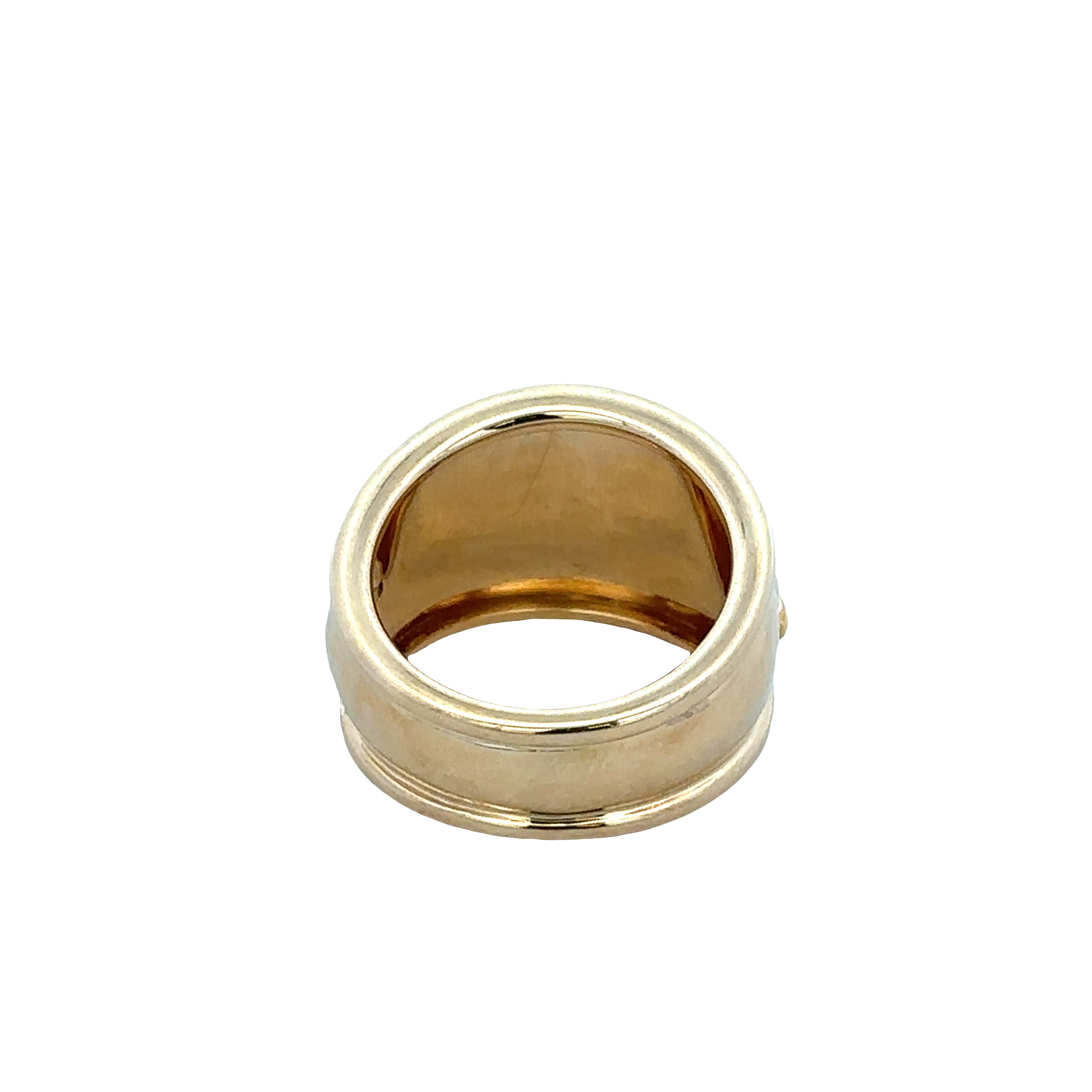 18k Yellow Gold Diamond Foliate Statement Band – Size 6.25