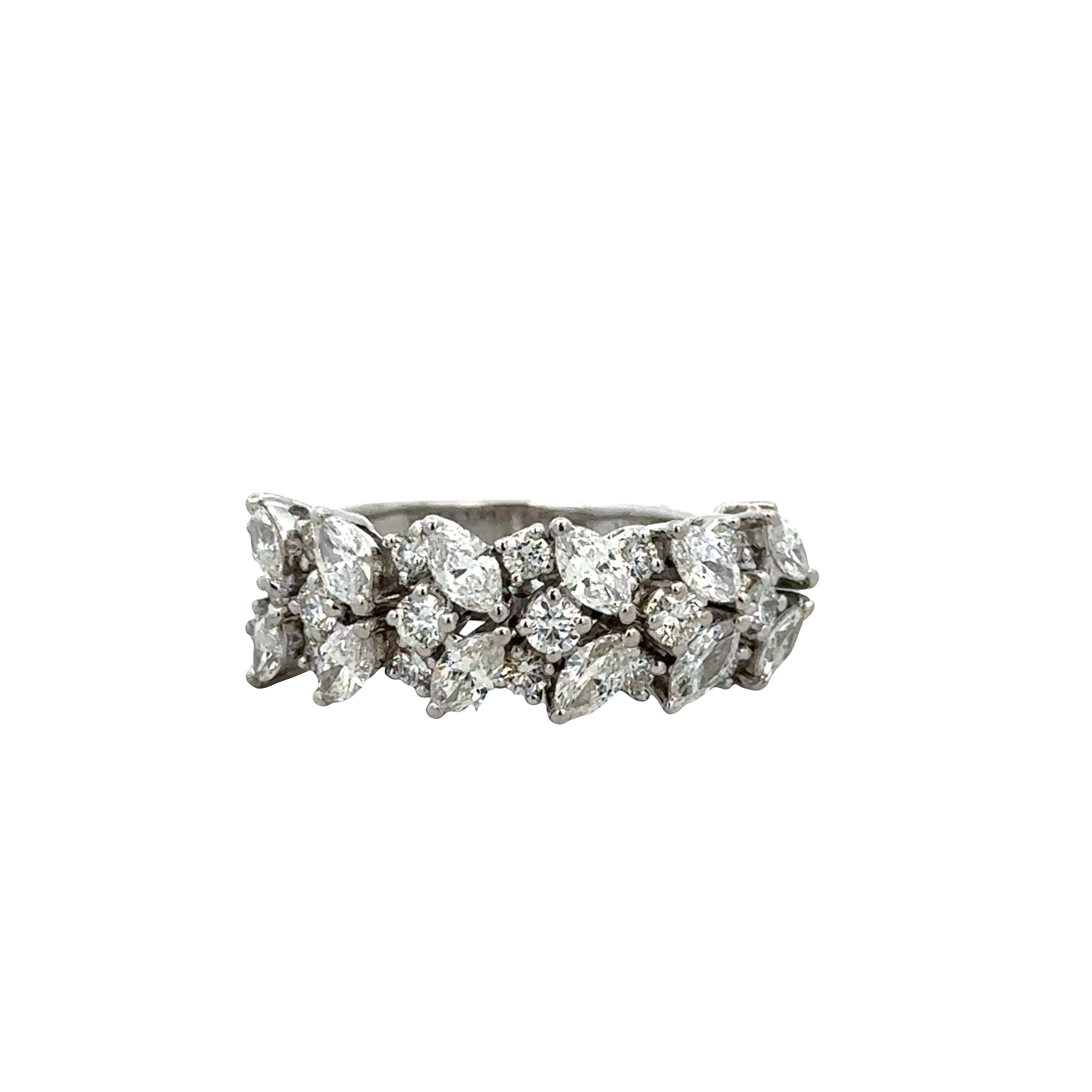 18k White Gold Diamond Band – Size 7