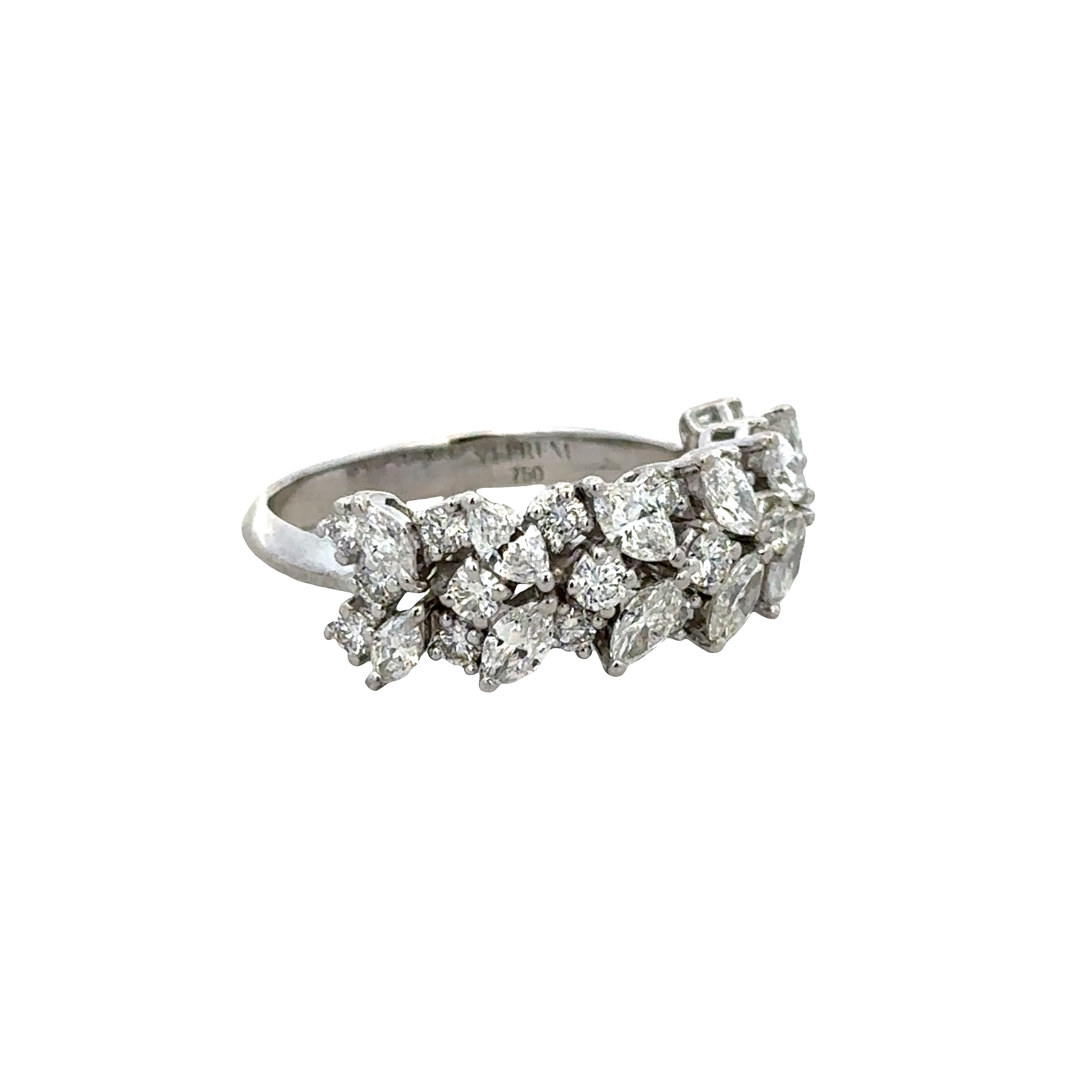 18k White Gold Diamond Band – Size 7