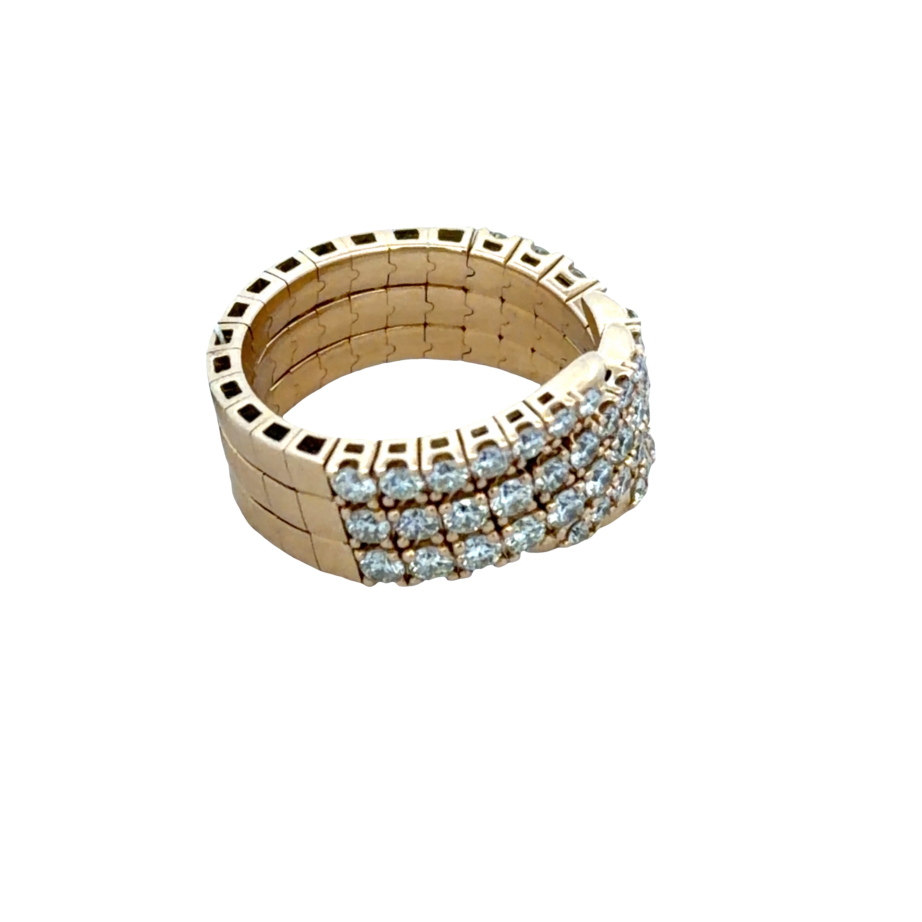 14k Yellow Gold 1.62 CT Flexible Coiled Diamond Band