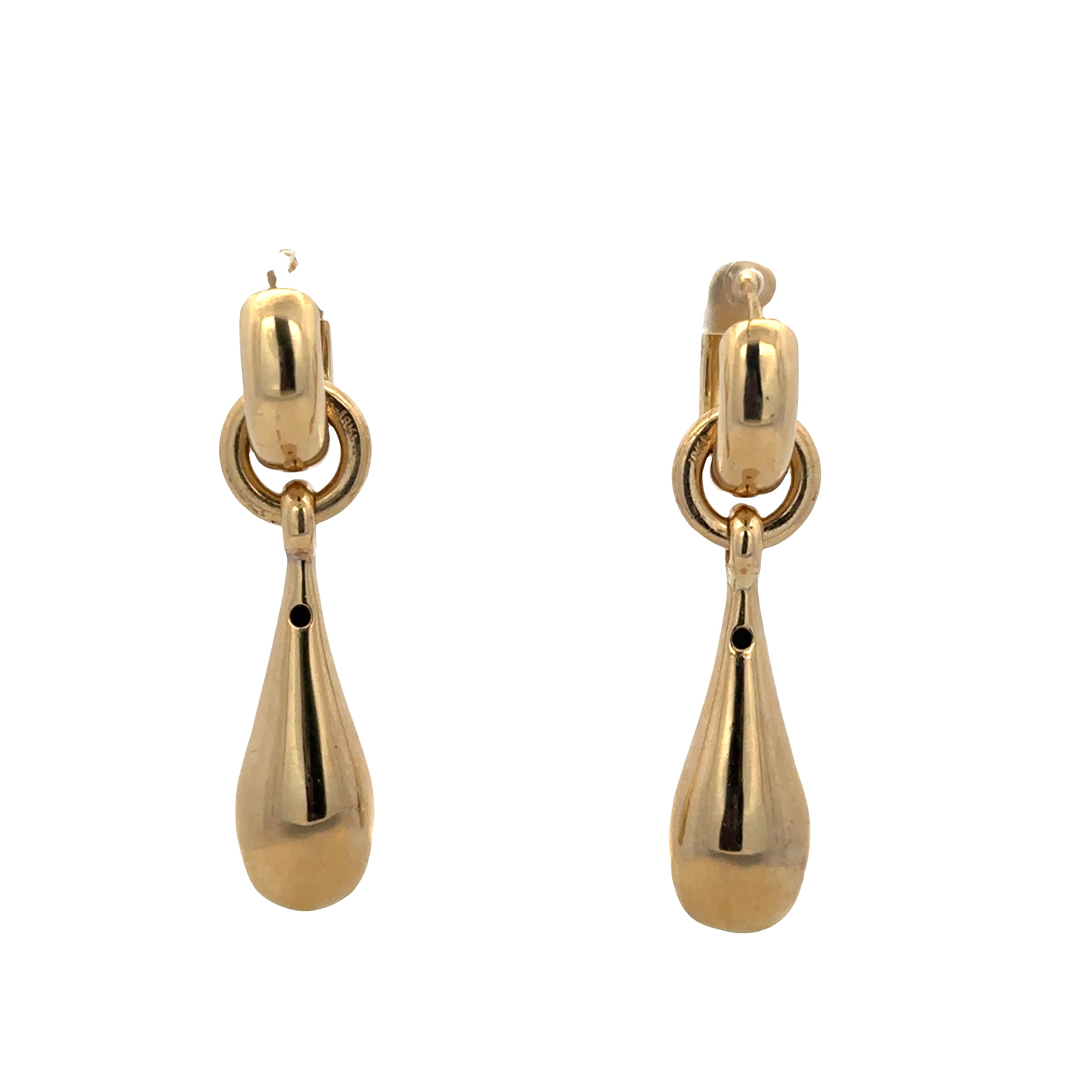 18k Yellow & White Gold Diamond Teardrop Convertible Earrings – 0.30 CTW