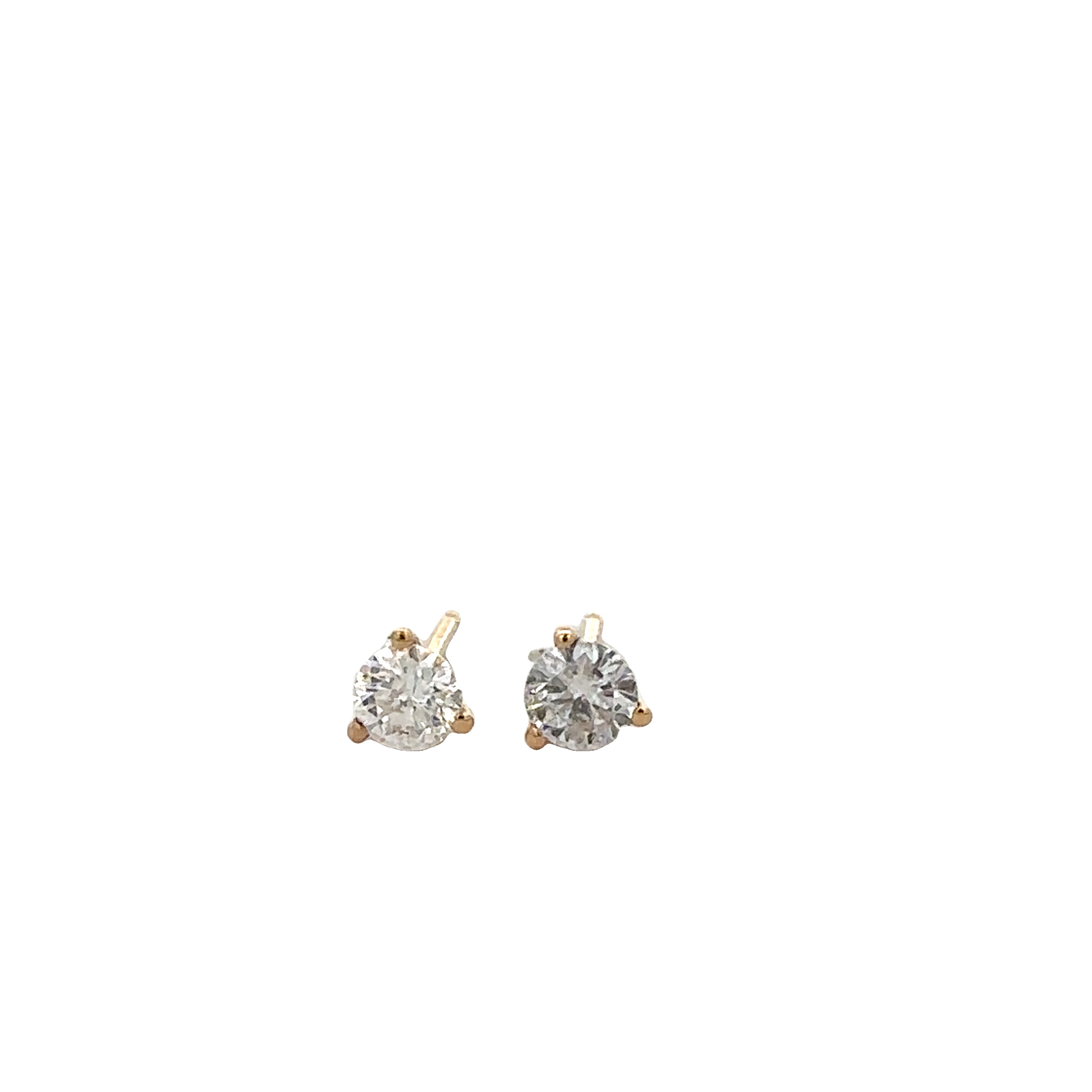 .48 CTW Diamond Stud Earrings in Yellow Gold