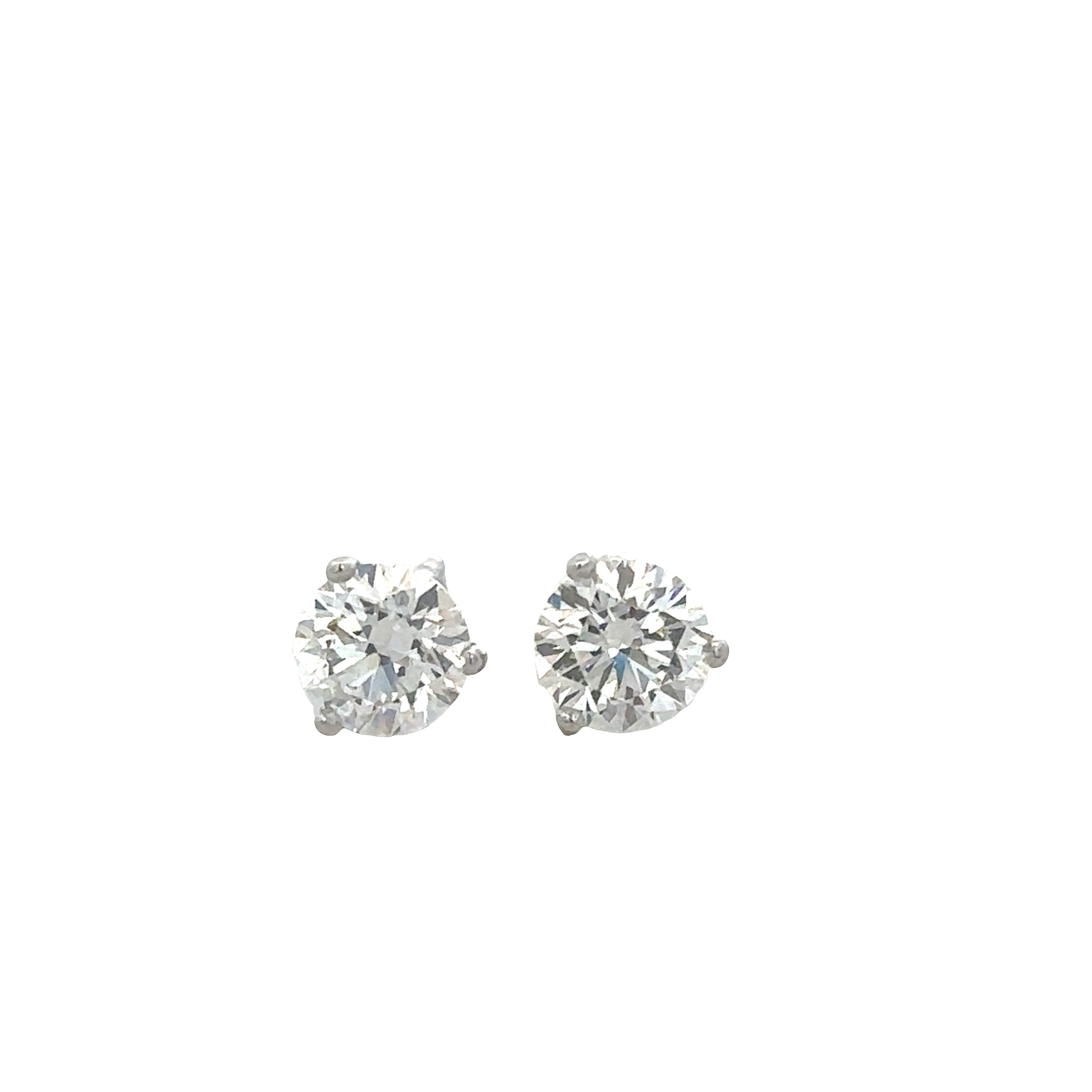 18k White Gold Diamond Stud Earrings