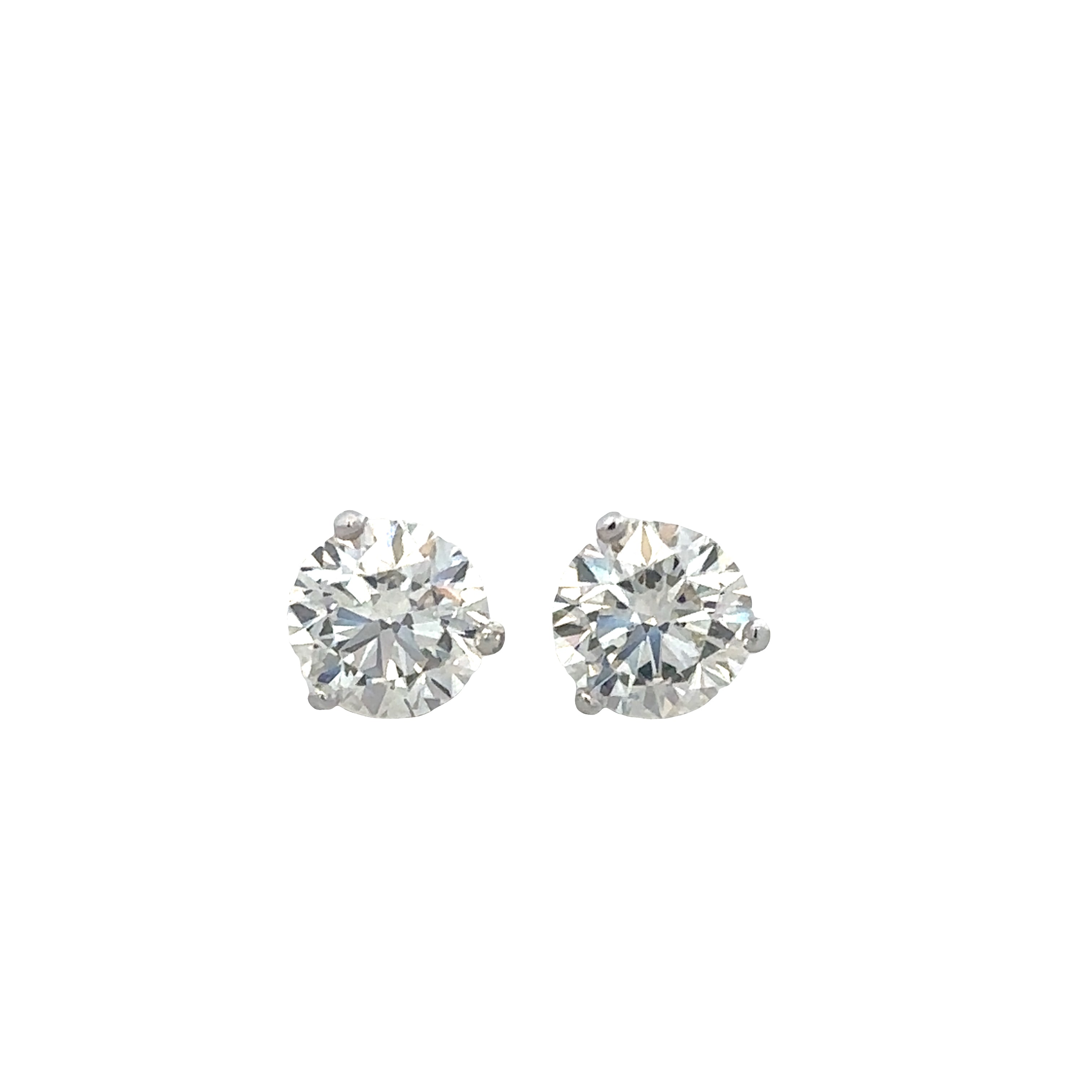 18k White Gold Diamond Stud Earrings