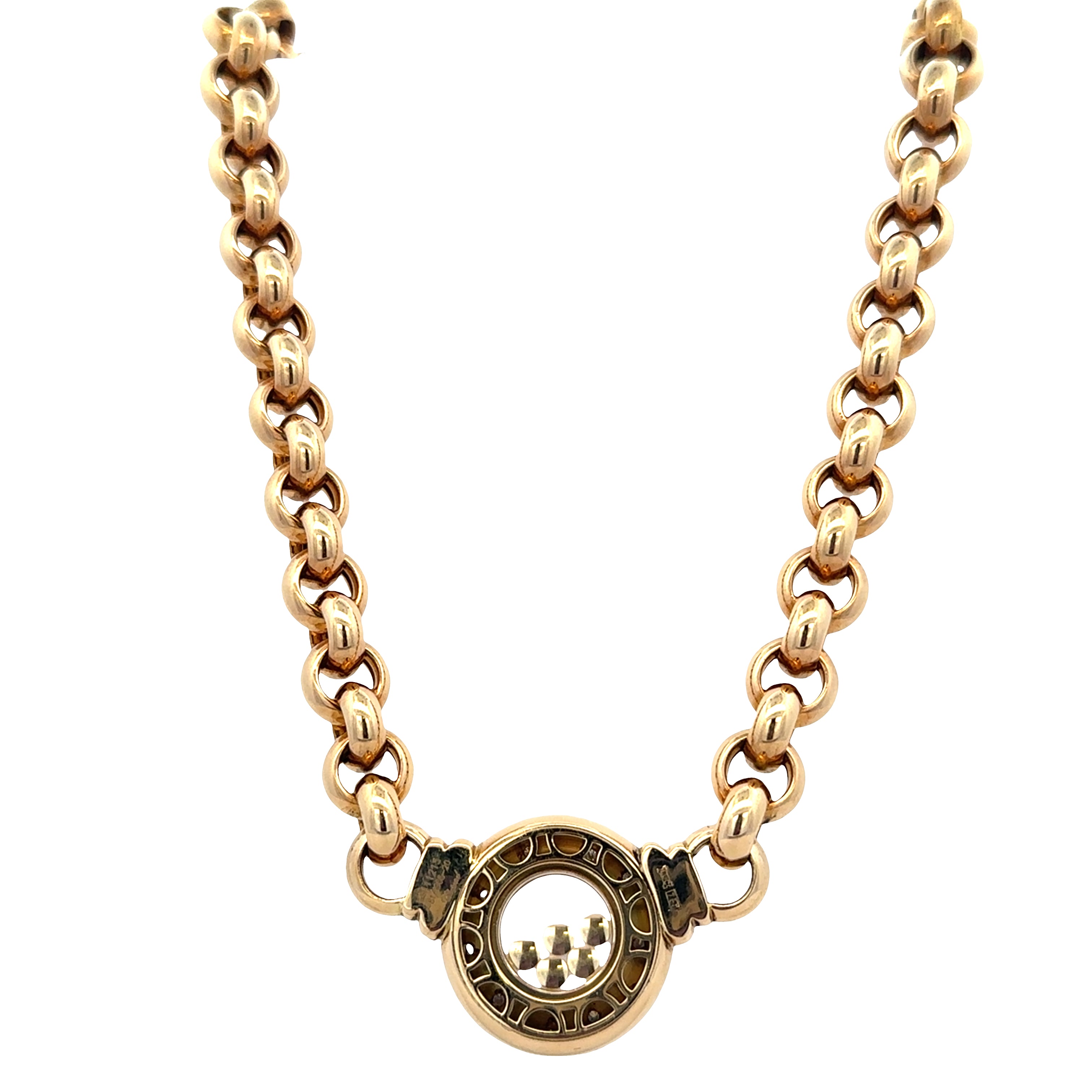 Estate Chopard 18k Yellow Gold “Happy Diamonds” Necklace – 16"