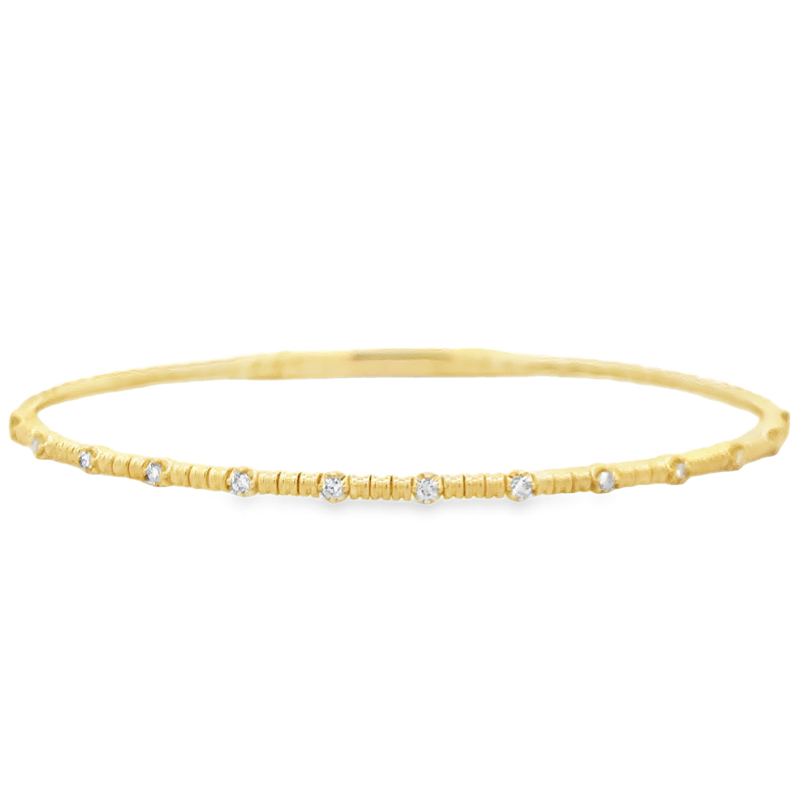 Flexible Diamond Bangle Bracelet in Yellow Gold