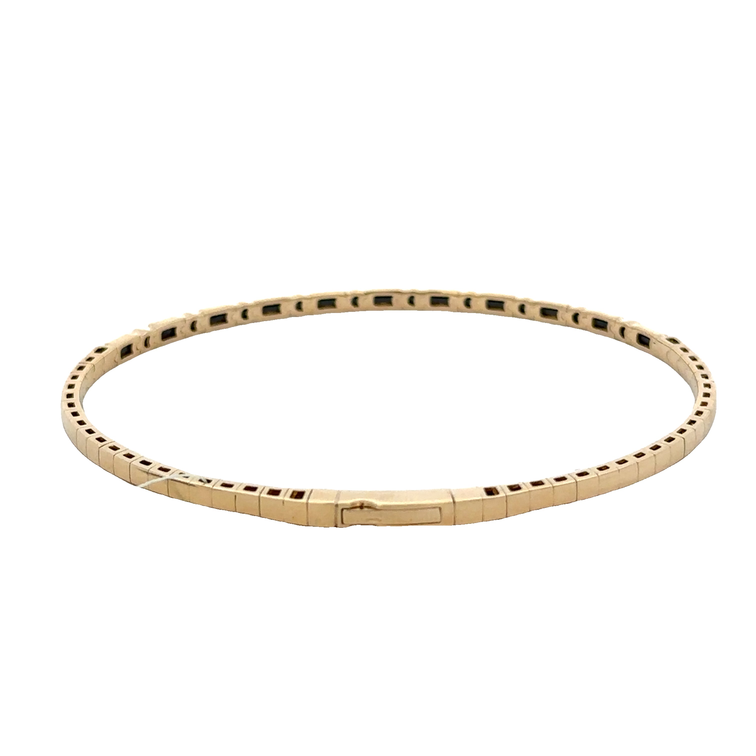 Flexible Diamond Bangle Bracelet in Yellow Gold