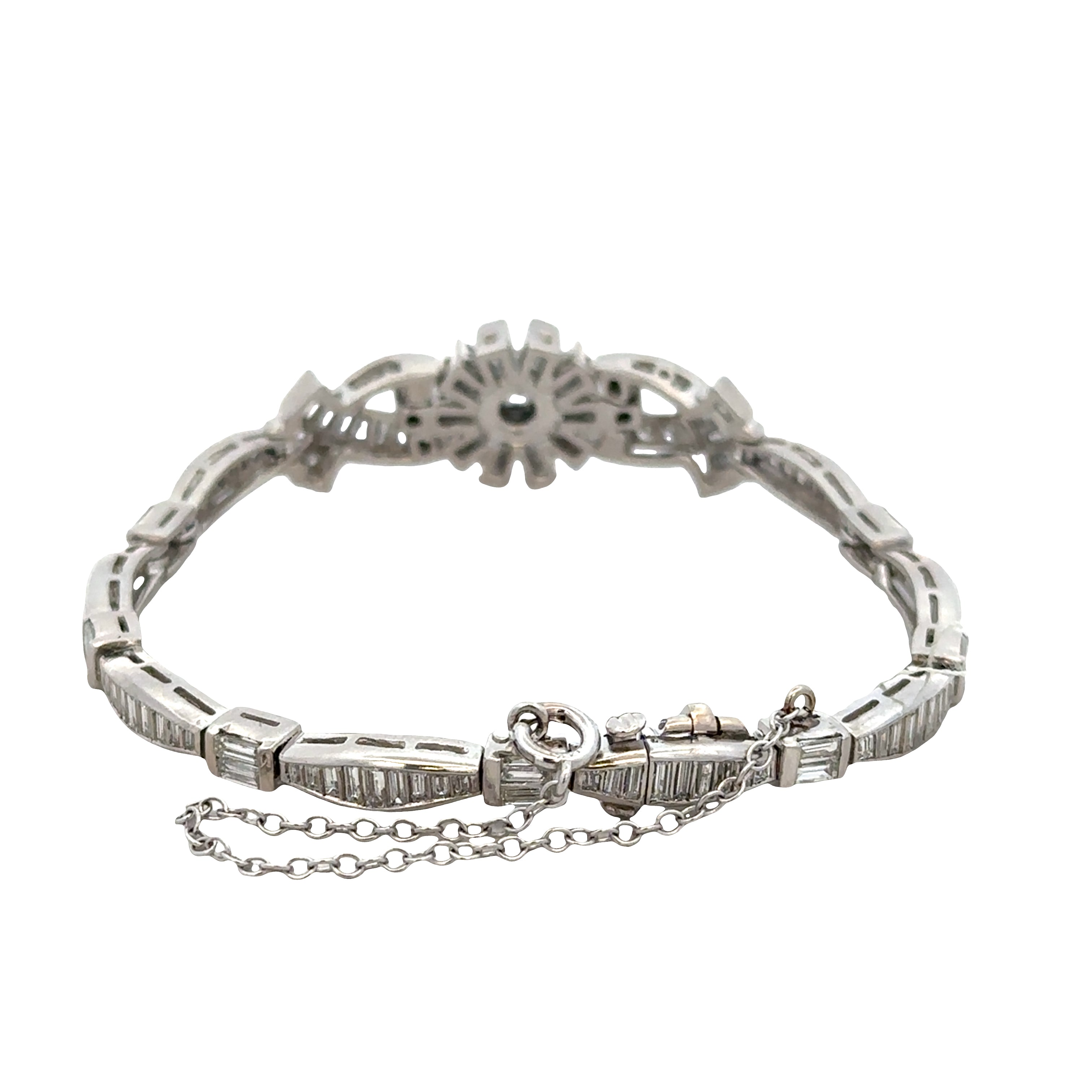 Vintage Platinum Diamond Bracelet – 6.75 Inches