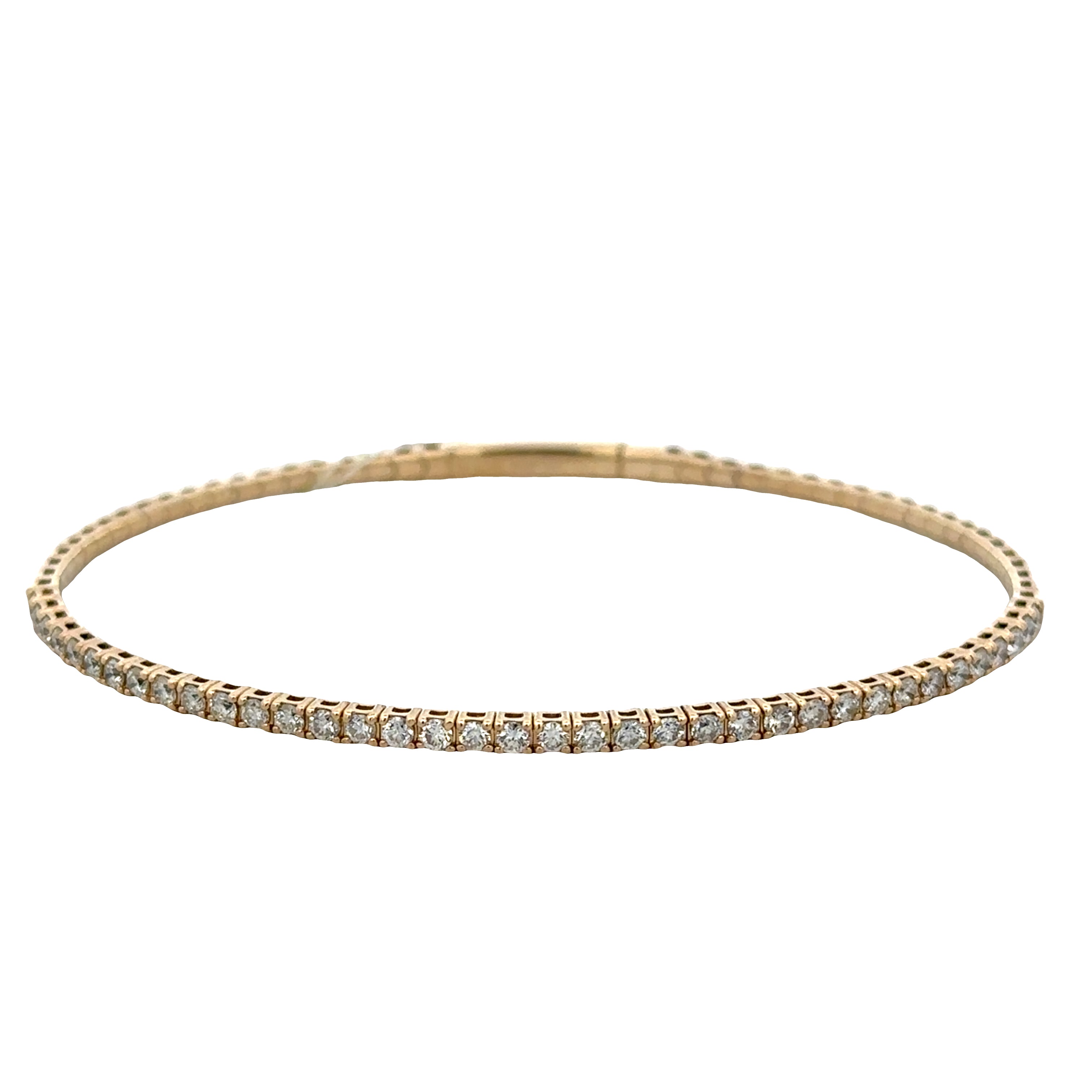 14k Yellow Gold Diamond Flexible Bracelet