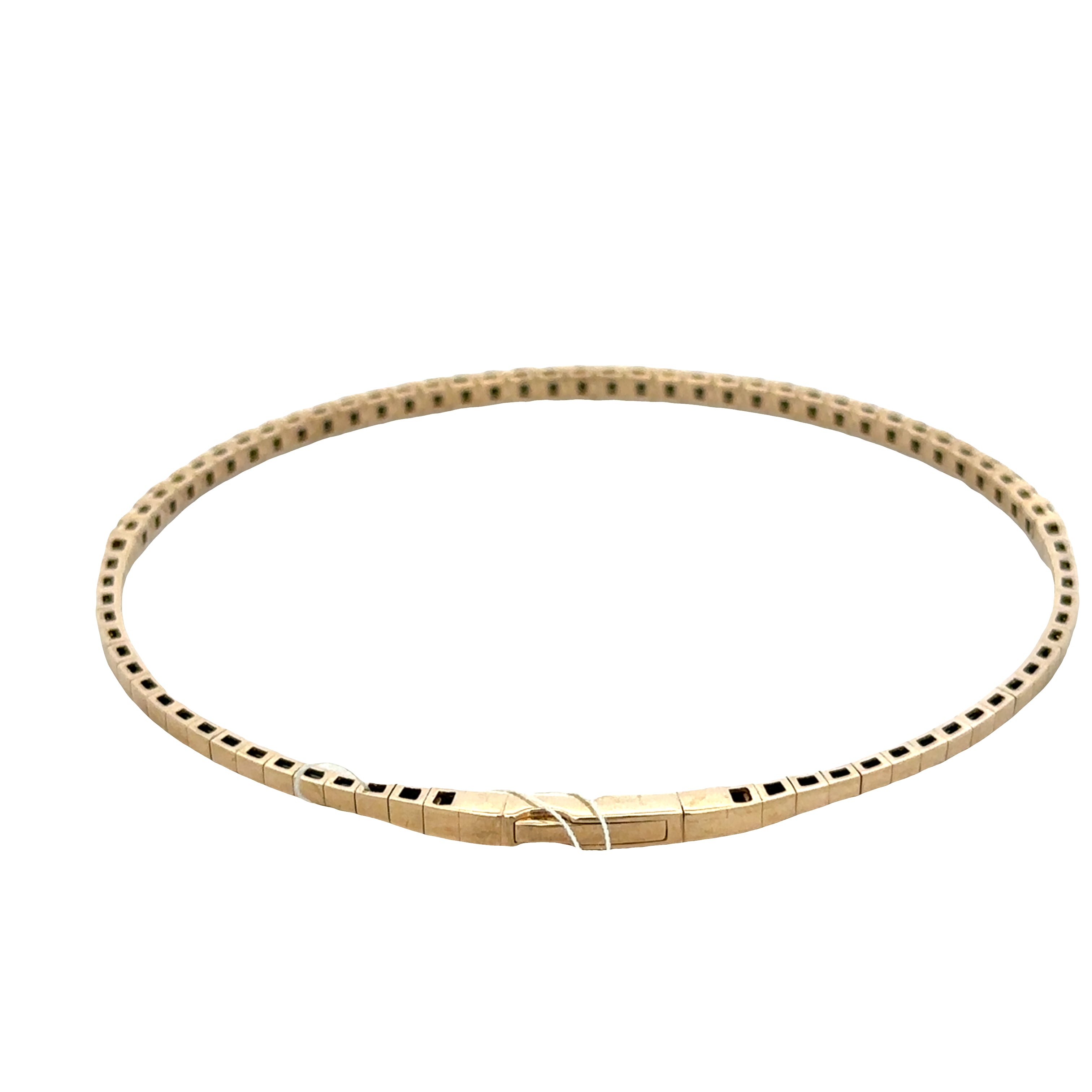 14k Yellow Gold Diamond Flexible Bracelet