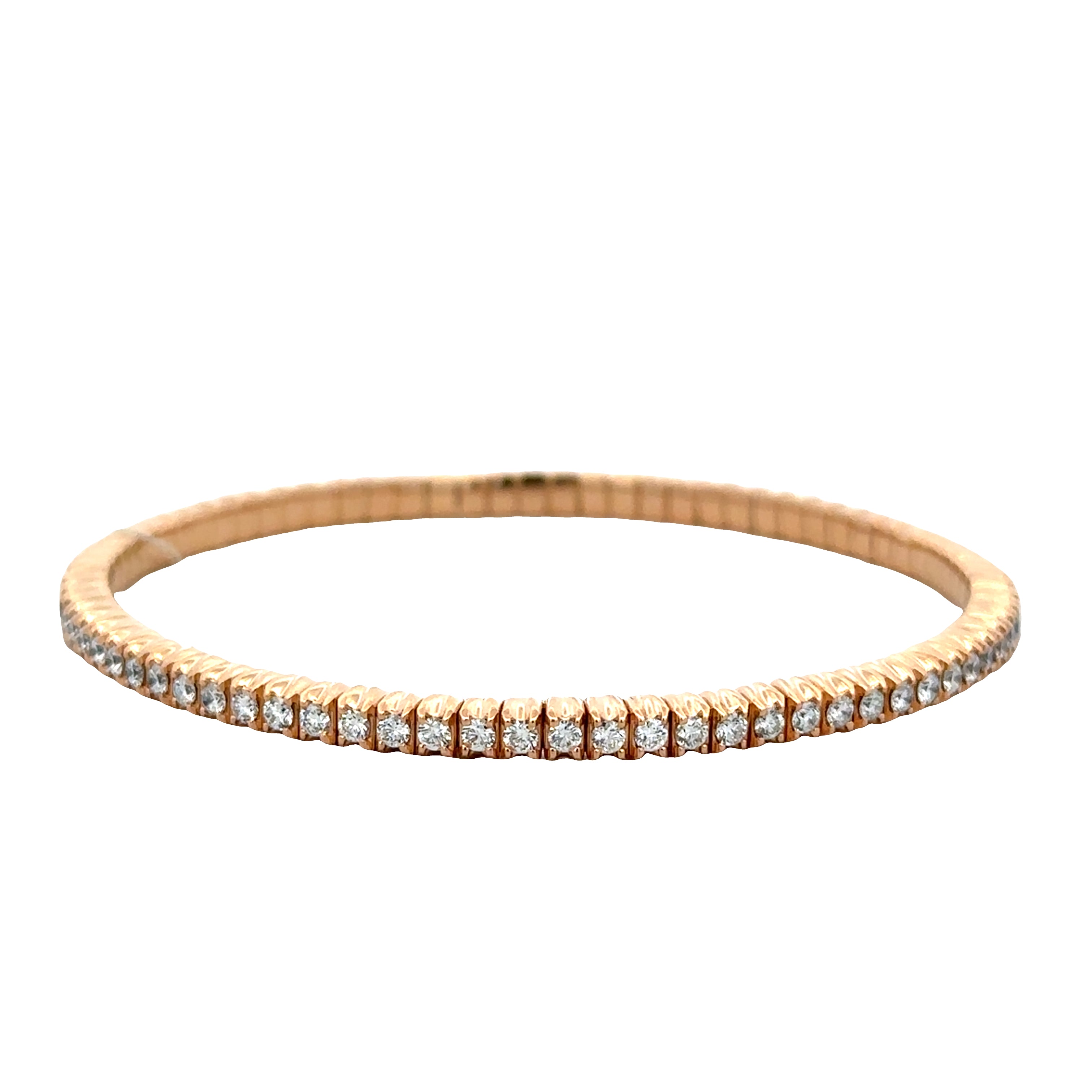 18k Rose Gold Diamond Flexible Bracelet