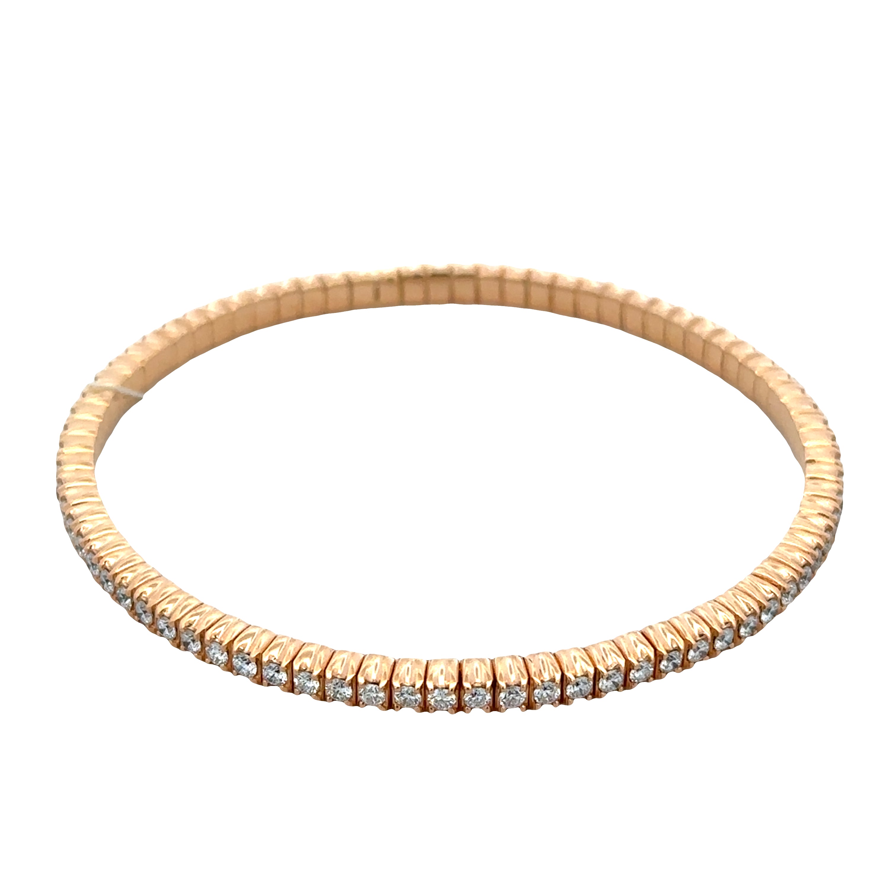 18k Rose Gold Diamond Flexible Bracelet