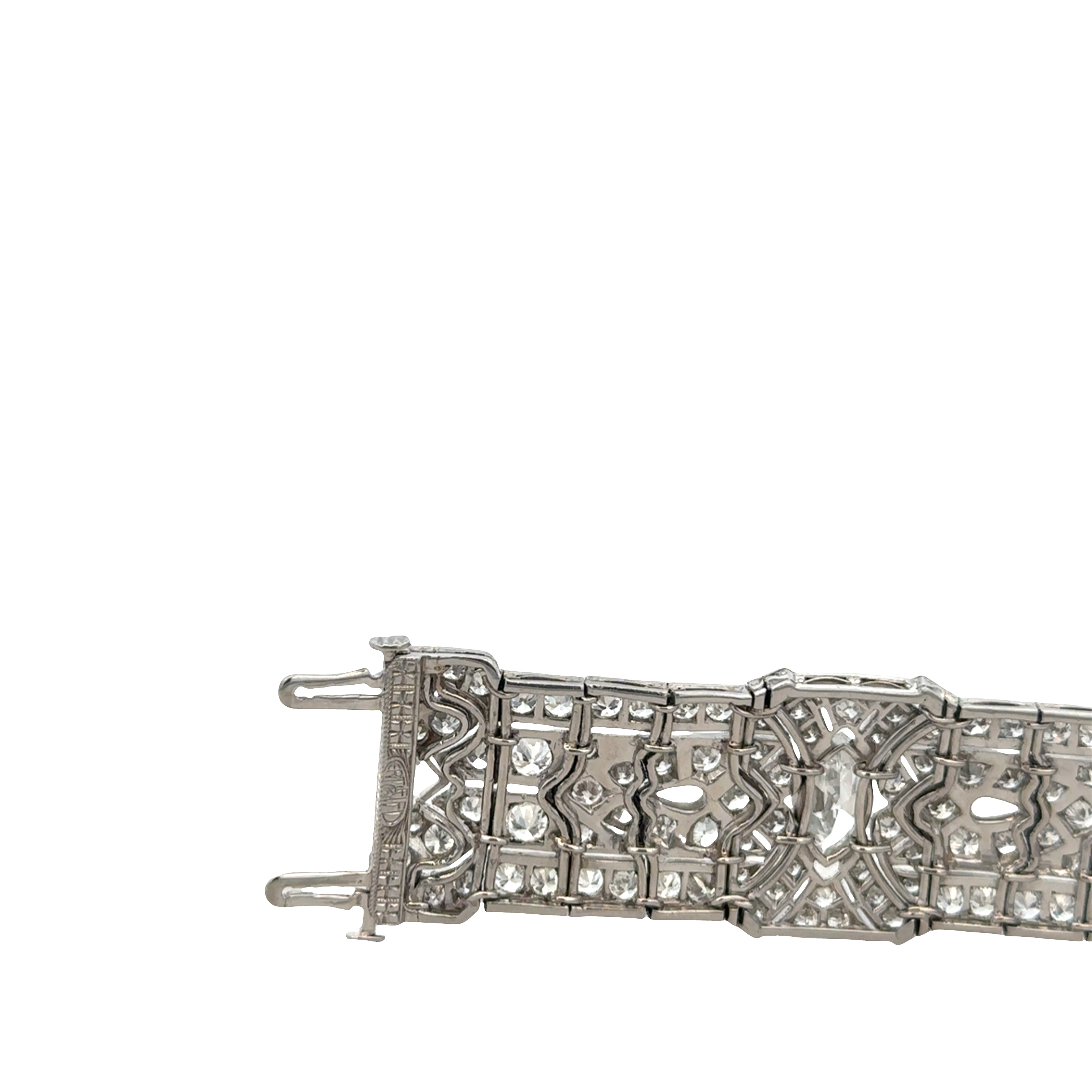 Antique Art Deco Platinum Katz & Ogush Diamond Bracelet – Circa 1920s