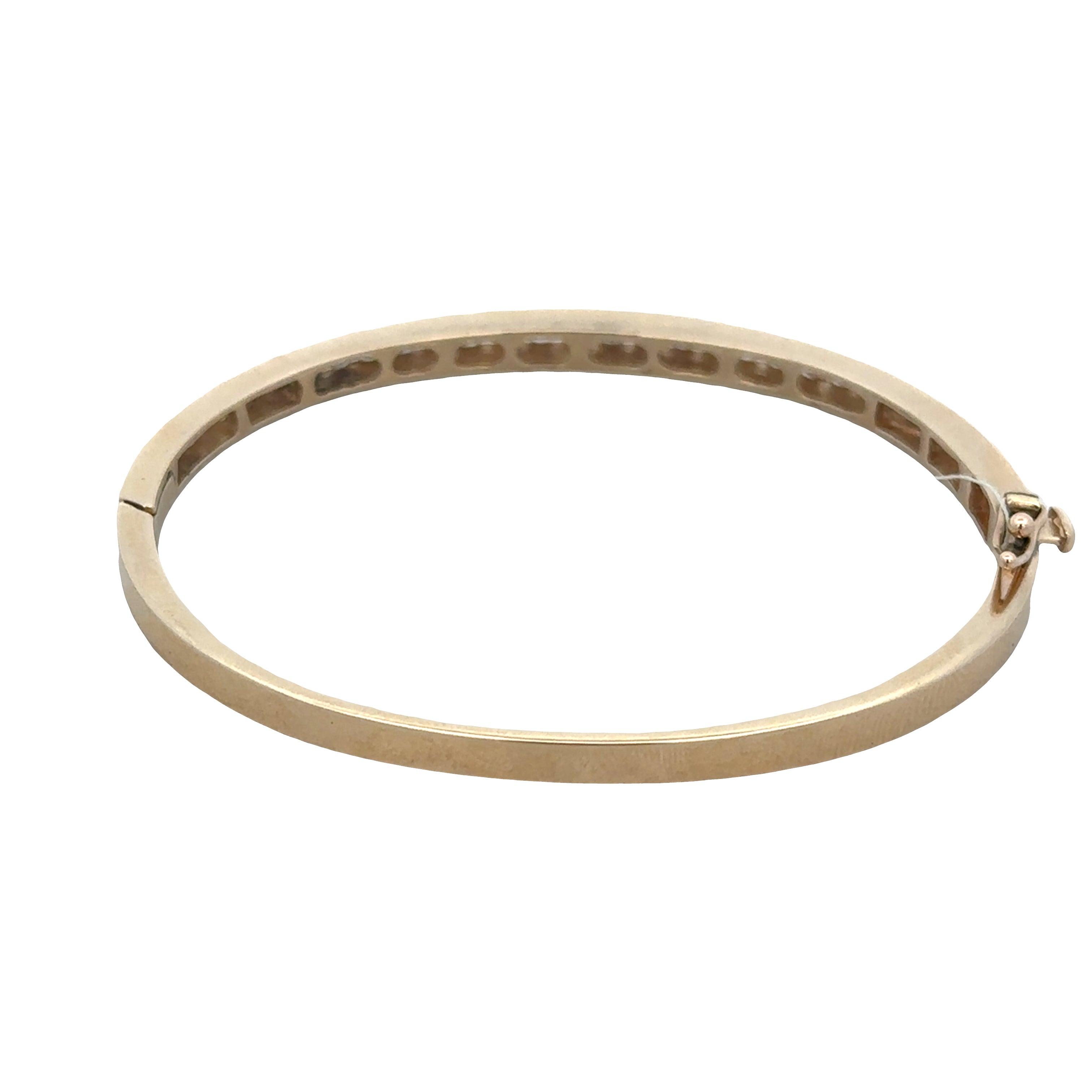14k Yellow Gold 2.17 CTW Diamond Hinged Bangle Bracelet – Fits a 6.5" Wrist
