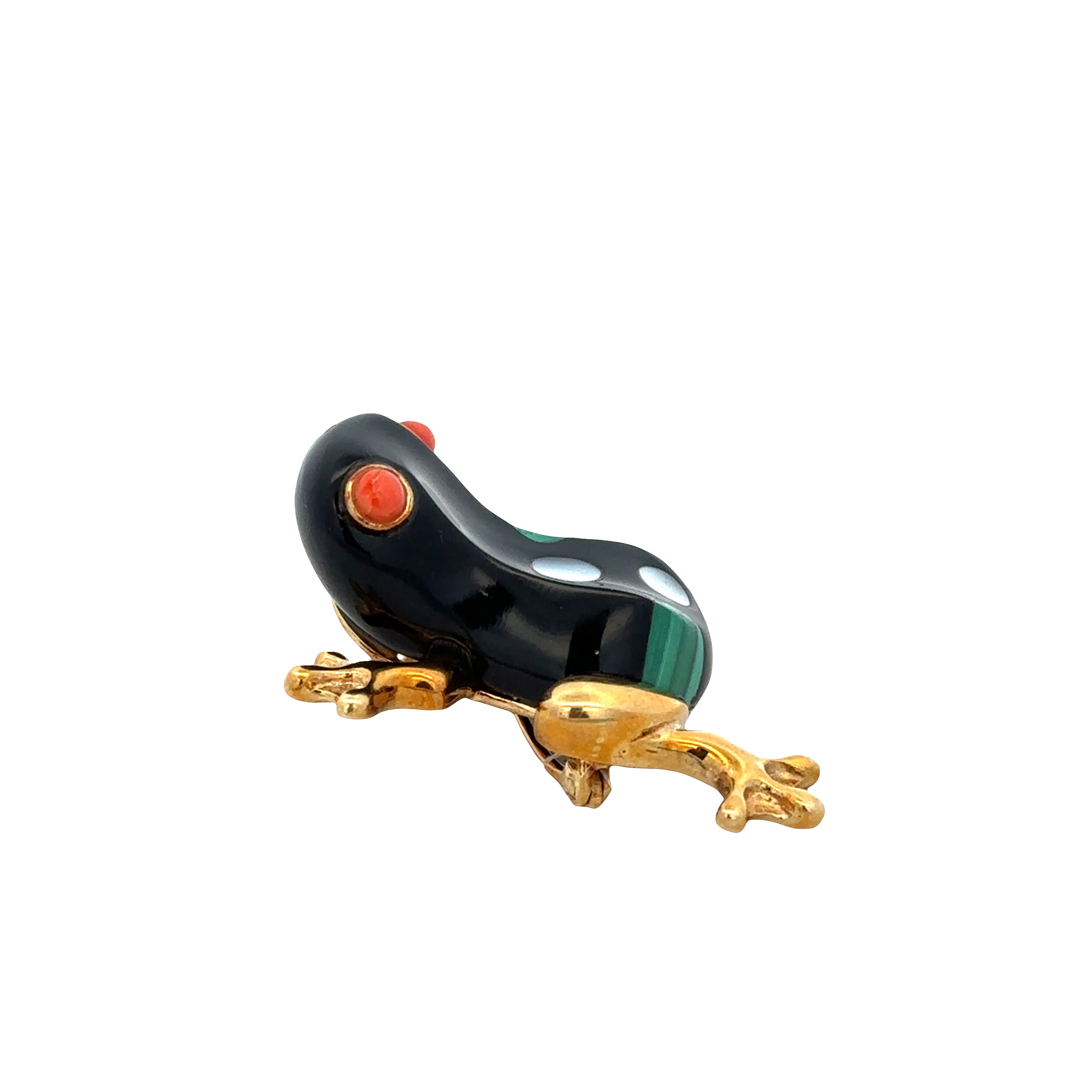 Estate Asch Grossbardt 14k Yellow Gold Frog Brooch