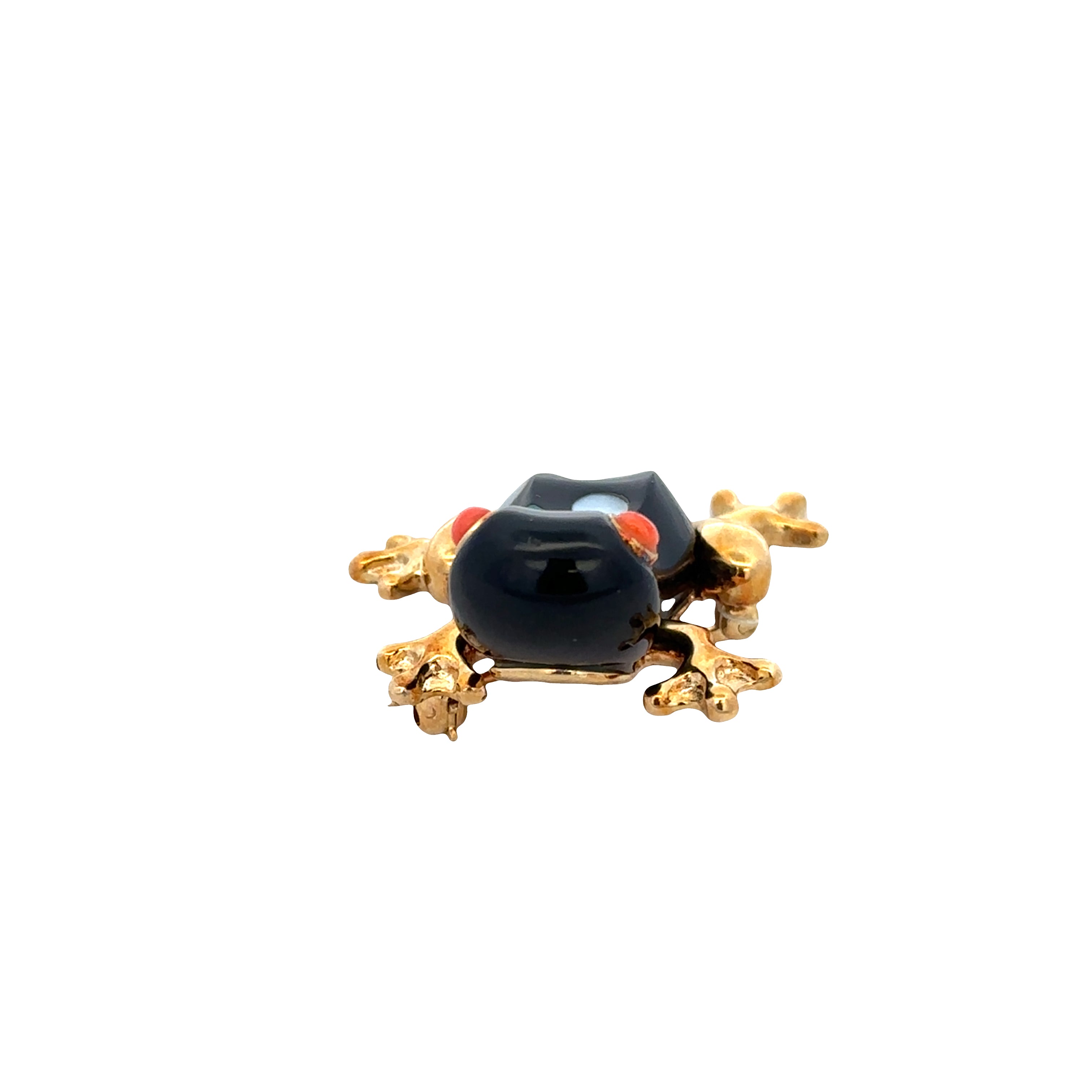 Estate Asch Grossbardt 14k Yellow Gold Frog Brooch