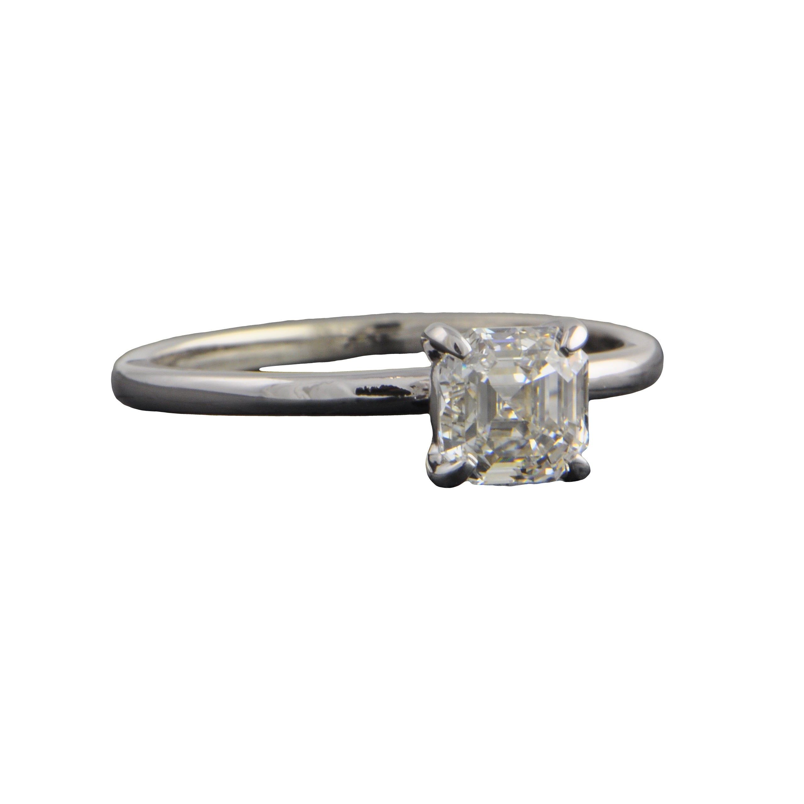 GIA 1.01 ct. Asscher Cut Diamond Engagement Ring