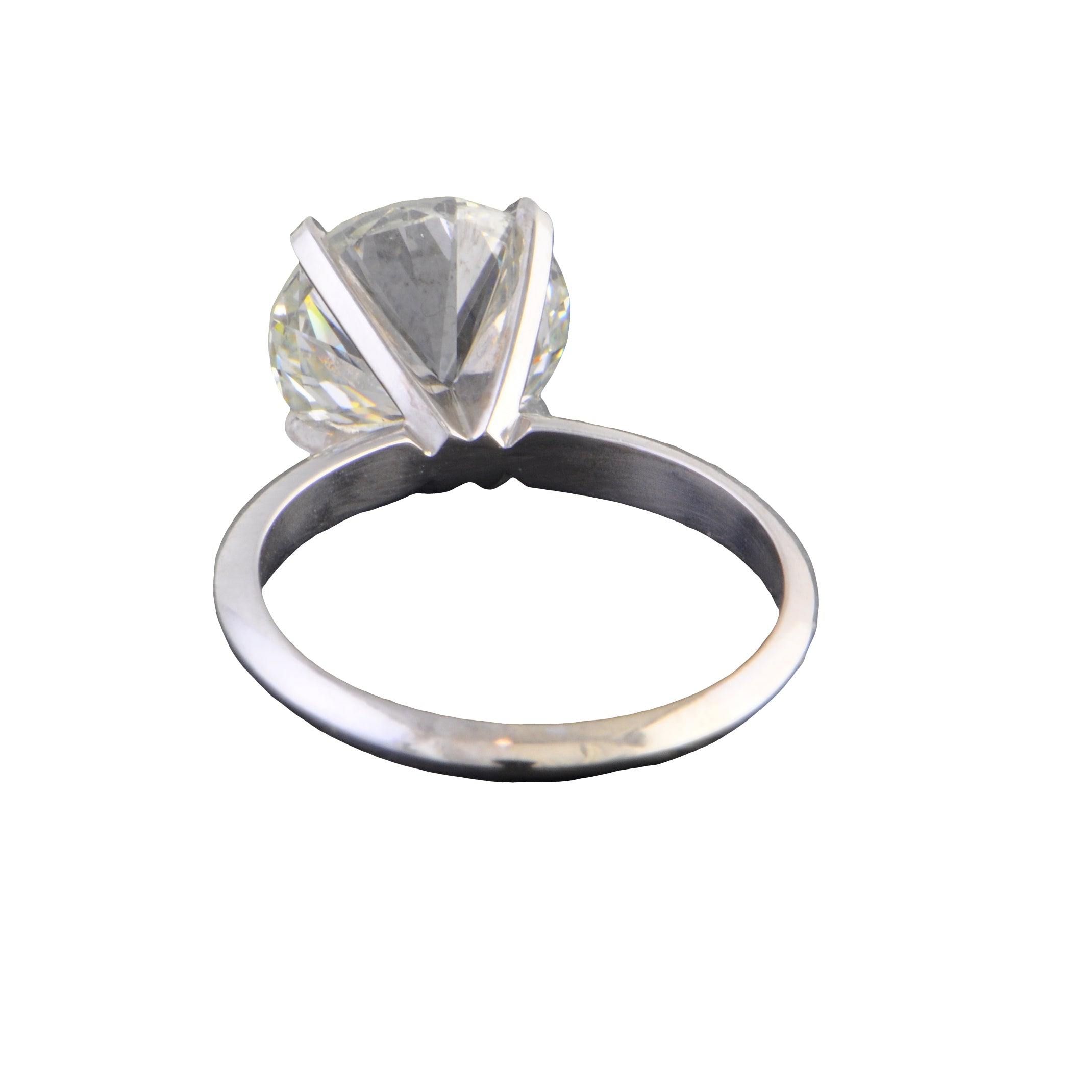 GIA 4.04 ct. I-VV2 Round Brilliant Cut Diamond Engagement Ring