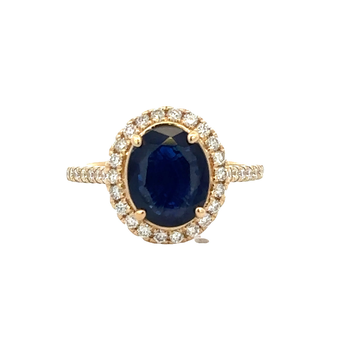 Sapphire and Diamond Ring in Yellow Gold