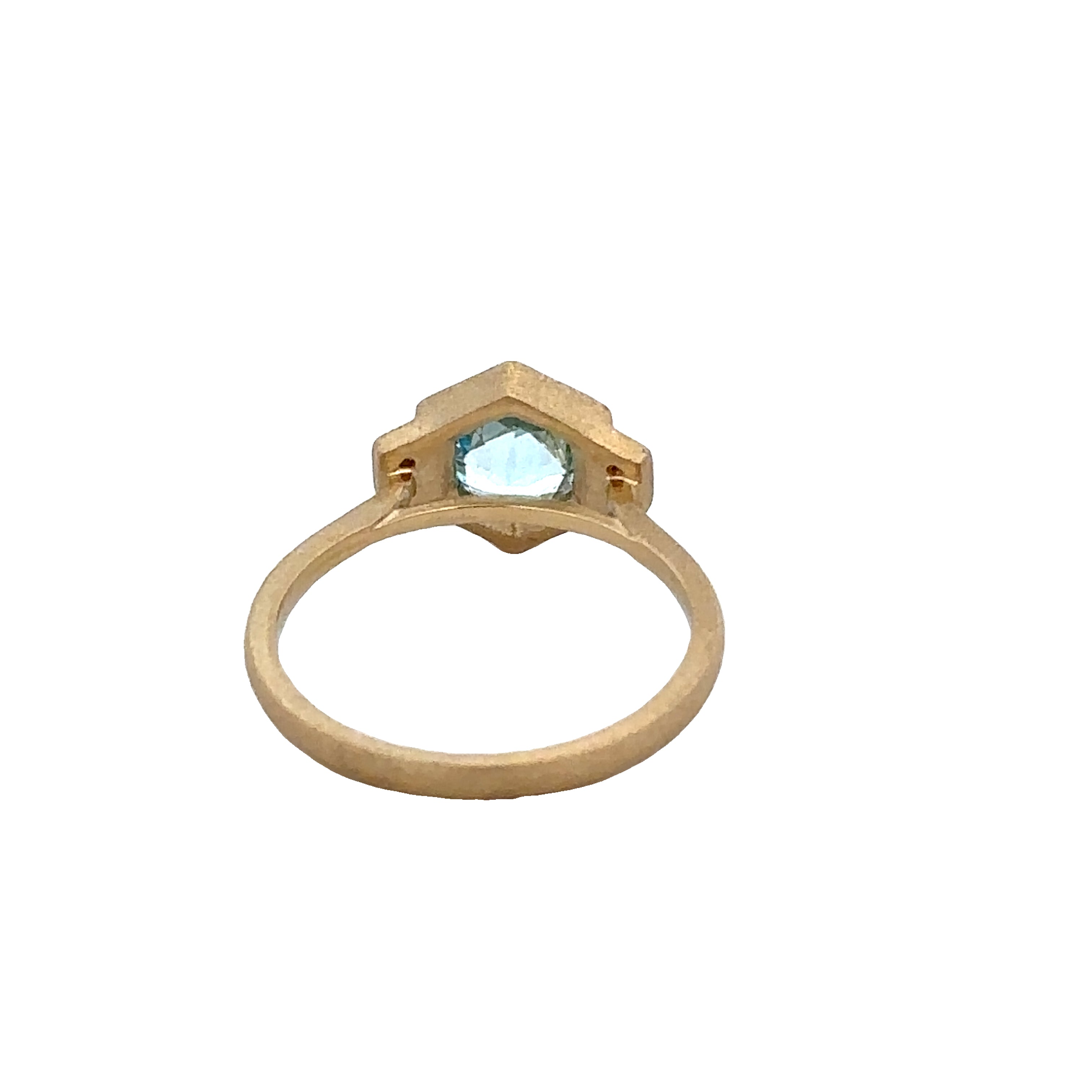 Blue Topaz and Diamond Ring in Yellow Gold