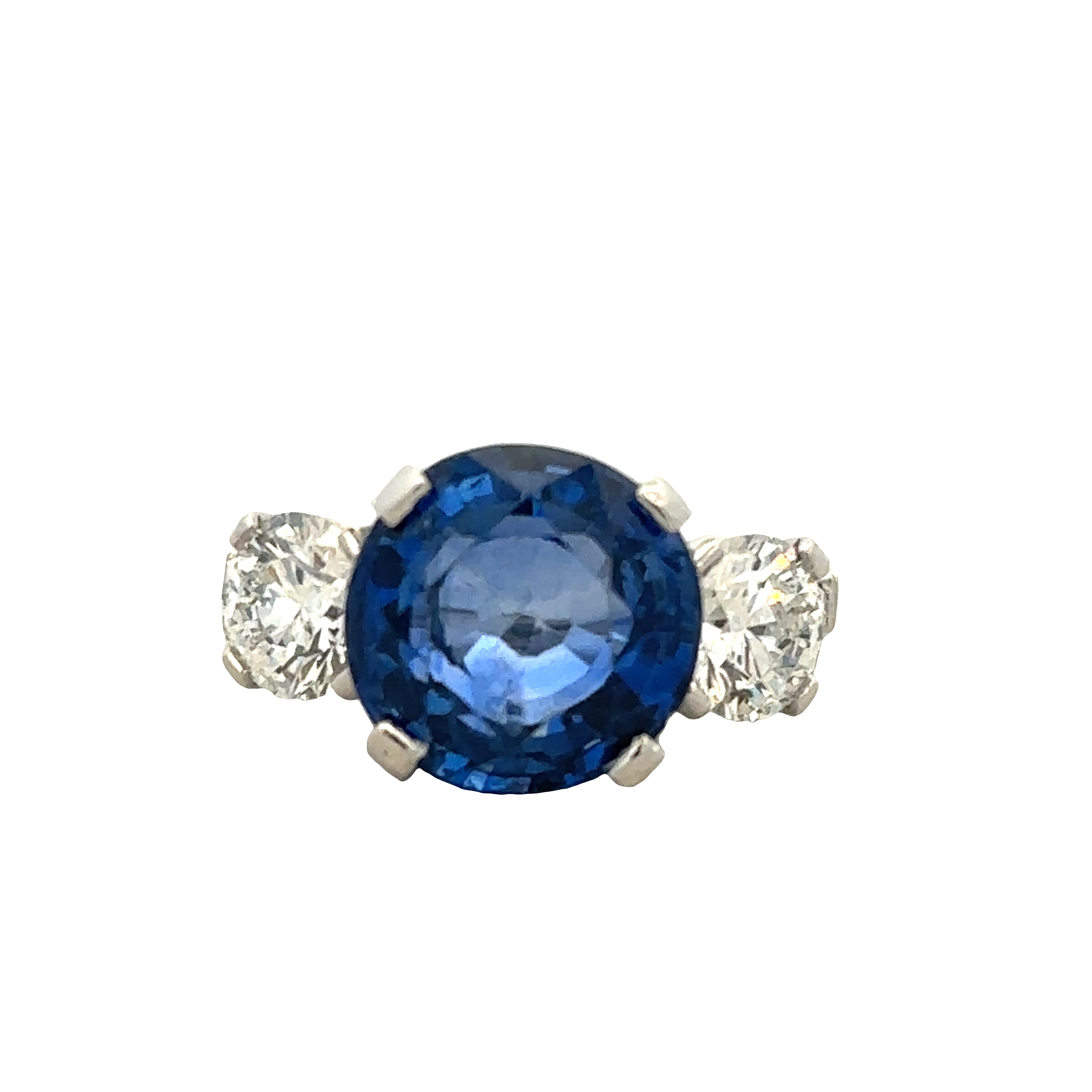 Estate Tiffany & Co. Platinum Sri Lankan Sapphire & Diamond Ring – Size 5.25
