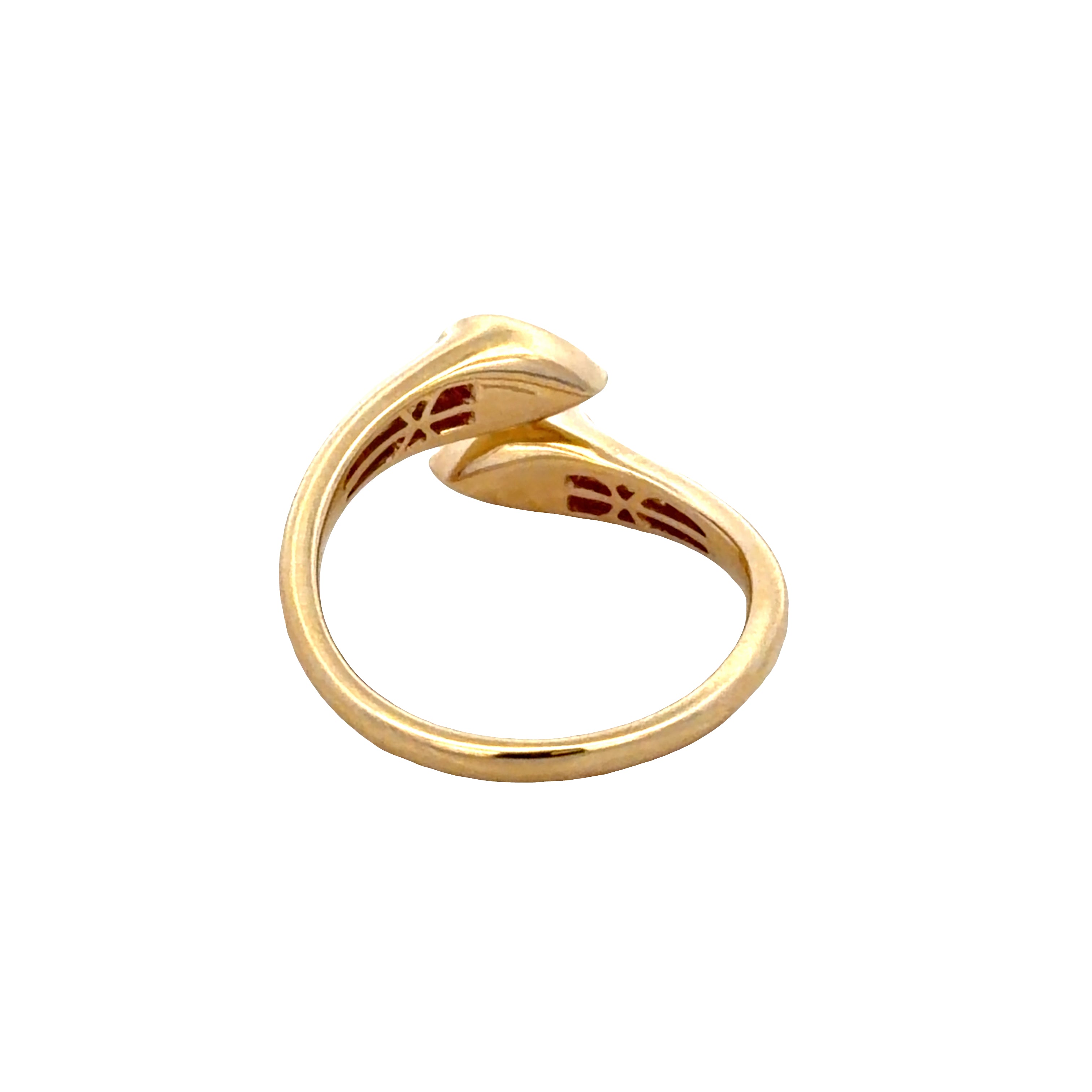 14k Yellow Gold Two-Stone Pink Sapphire Bypass Ring – Size 7.25