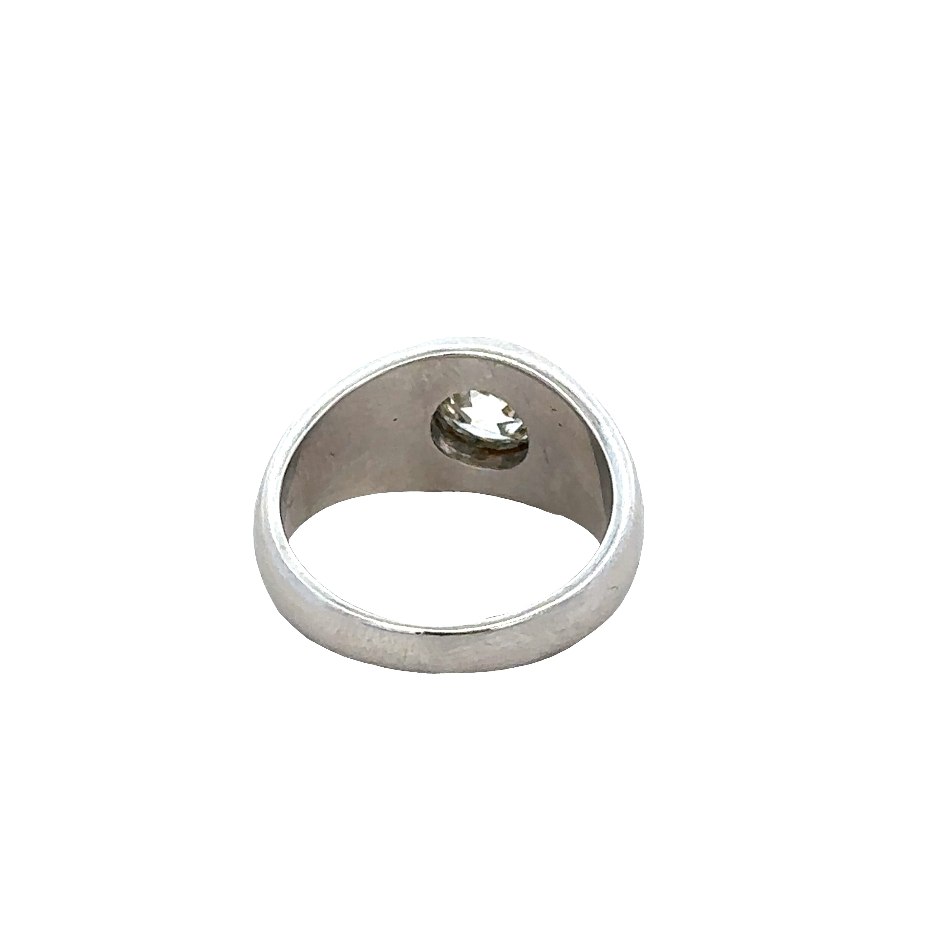 Platinum Old European Cut Diamond Signet Ring – Size 6.75