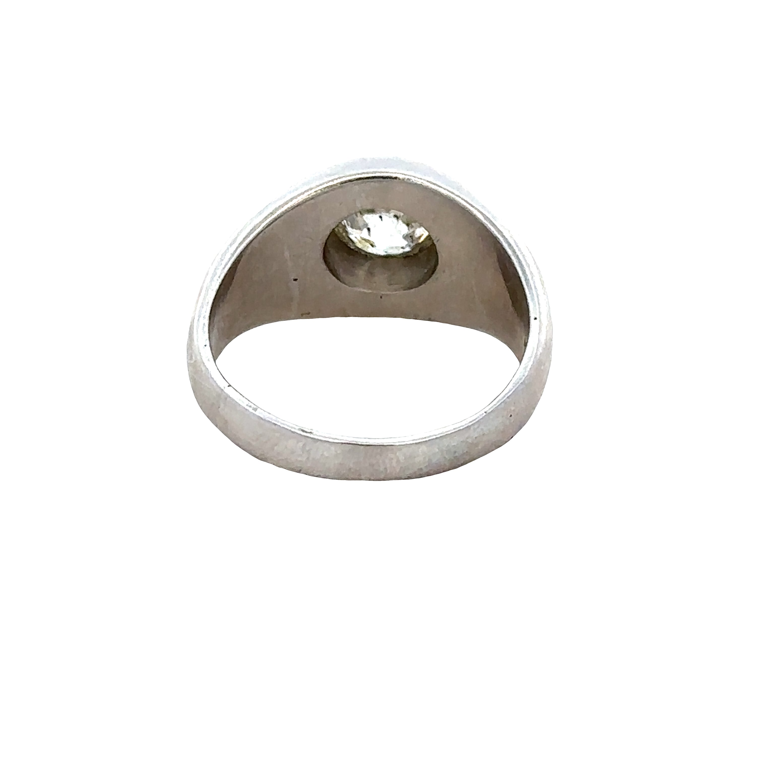 Platinum Old European Cut Diamond Gentleman's Signet Ring – Size 10