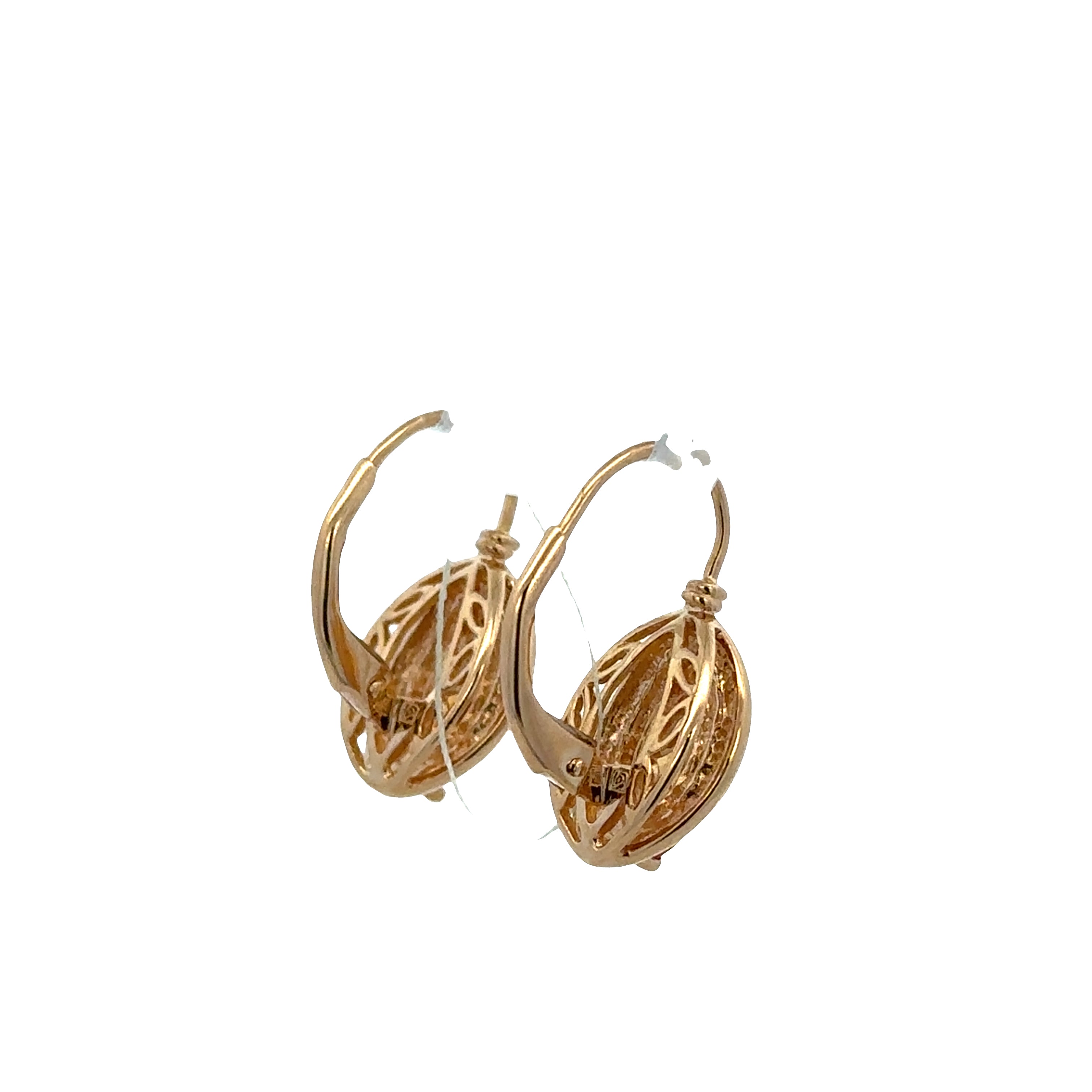 14k Yellow Gold Citrine Drop Earrings