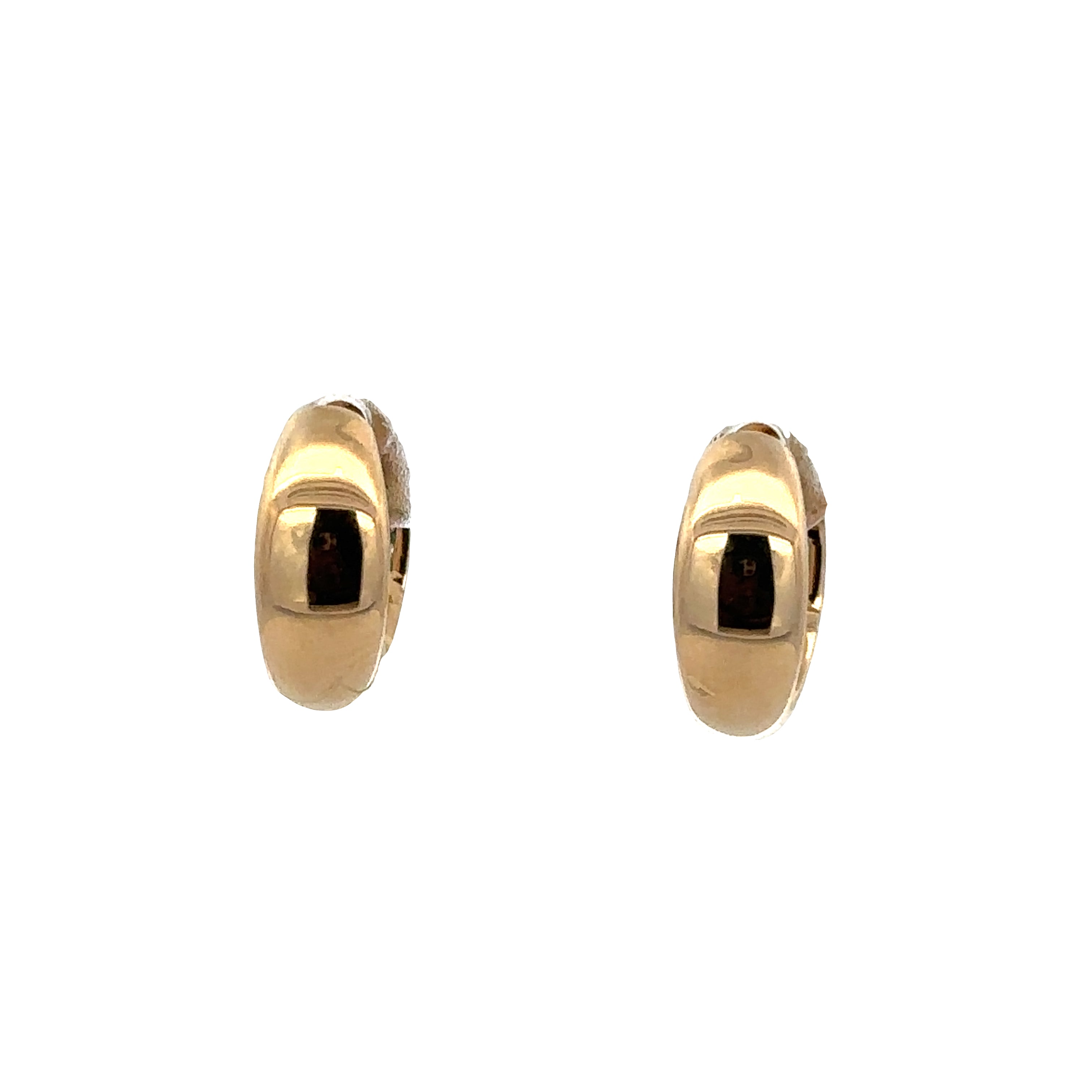 14k Yellow Gold Emerald & Diamond Hoop Earrings – 0.53 CTW