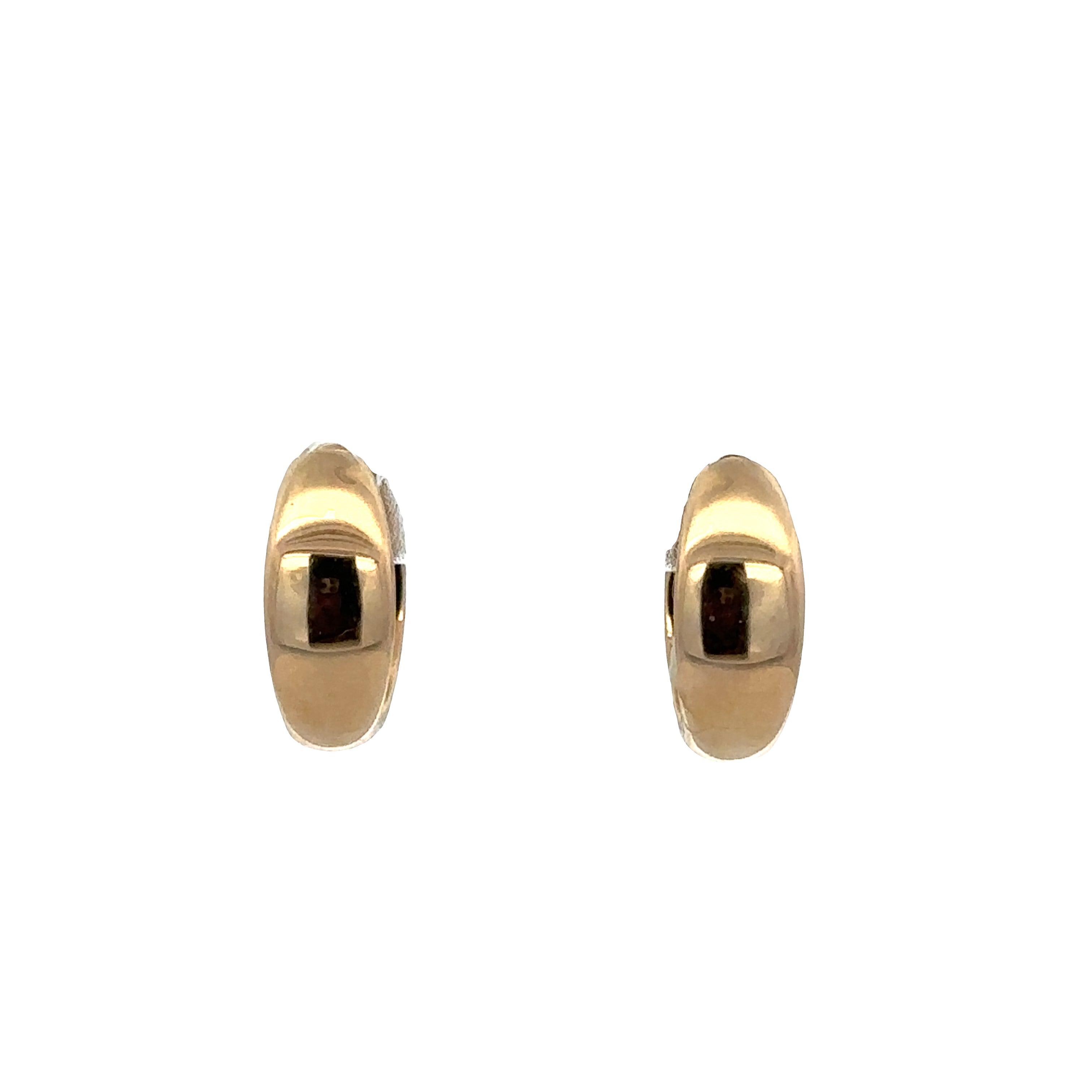 14k Yellow Gold Sapphire & Diamond Petite Hoop Earrings