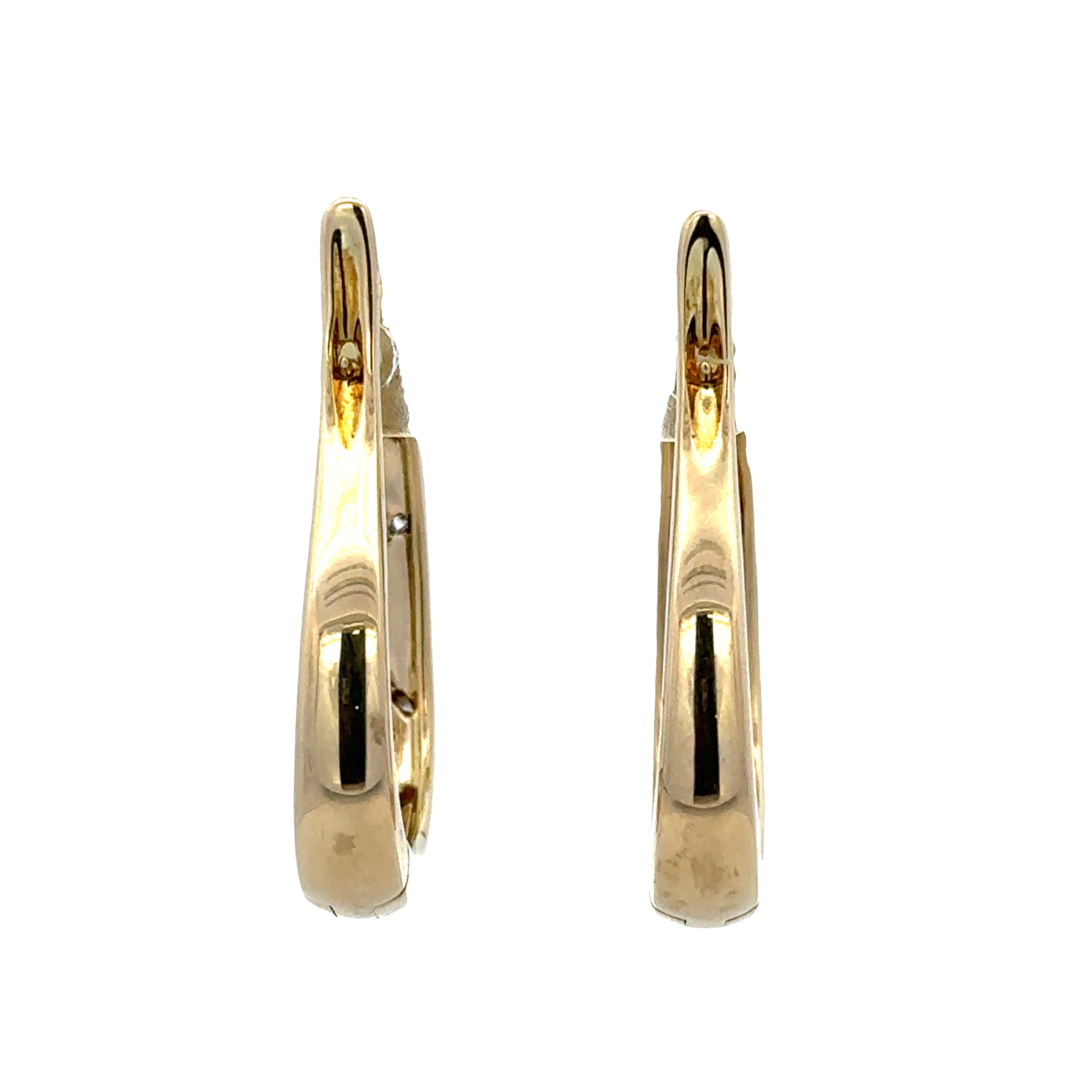 Estate Asch Grossbardt 14k Yellow Gold Turquoise, Mother-of-Pearl & Diamond Earrings