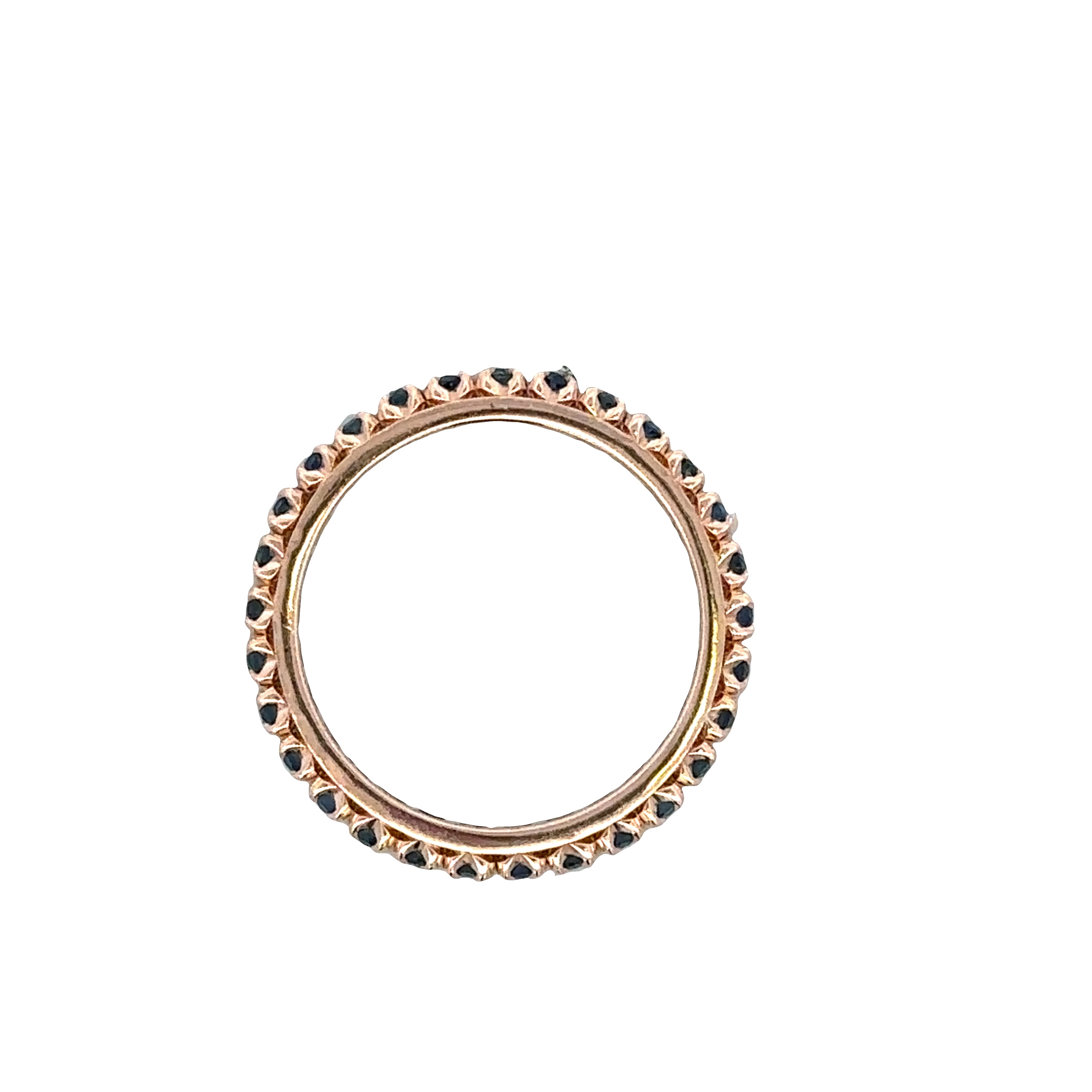 14k Rose Gold Sapphire Eternity Band – Size 6