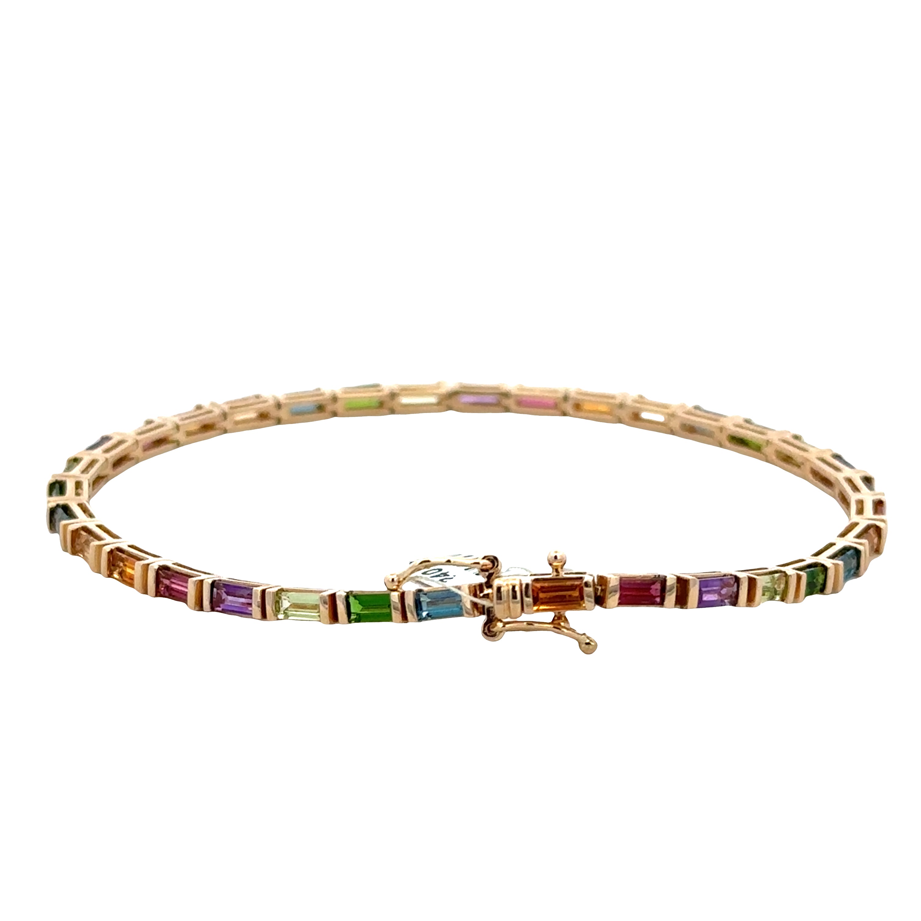 14k Yellow Gold Multigemstone Bracelet – 7"