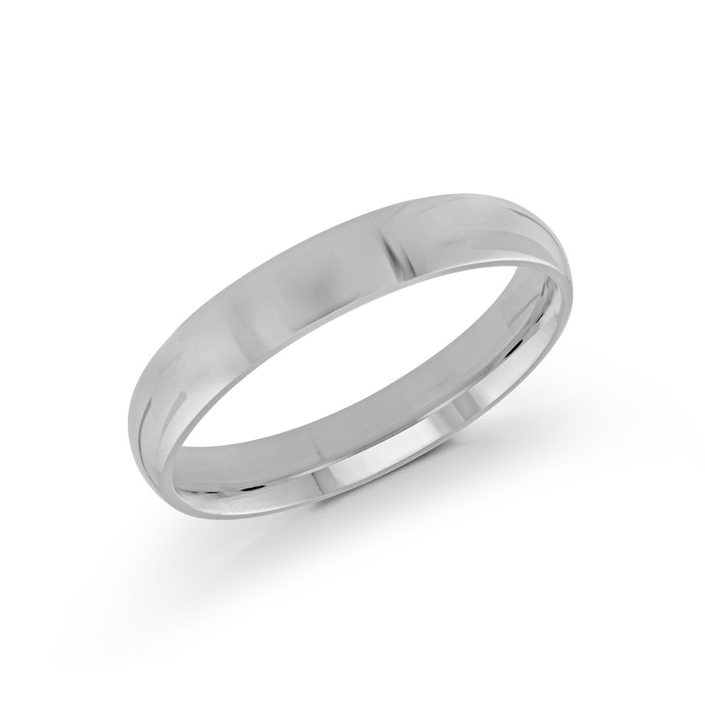 14k White Gold Classic 4mm Wedding Band – Size 7