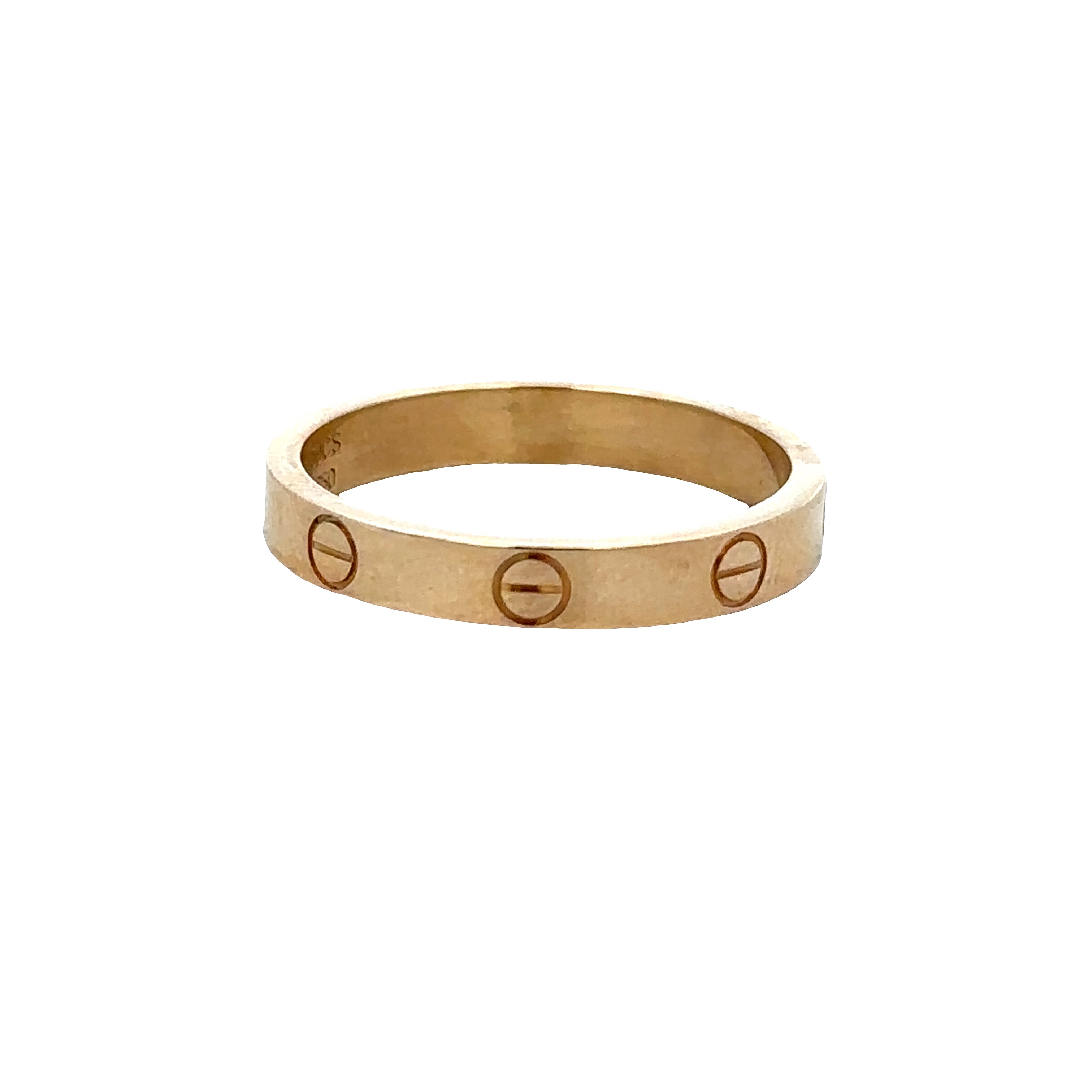 Estate Cartier 18k Yellow Gold Love Band Ring – Size 9