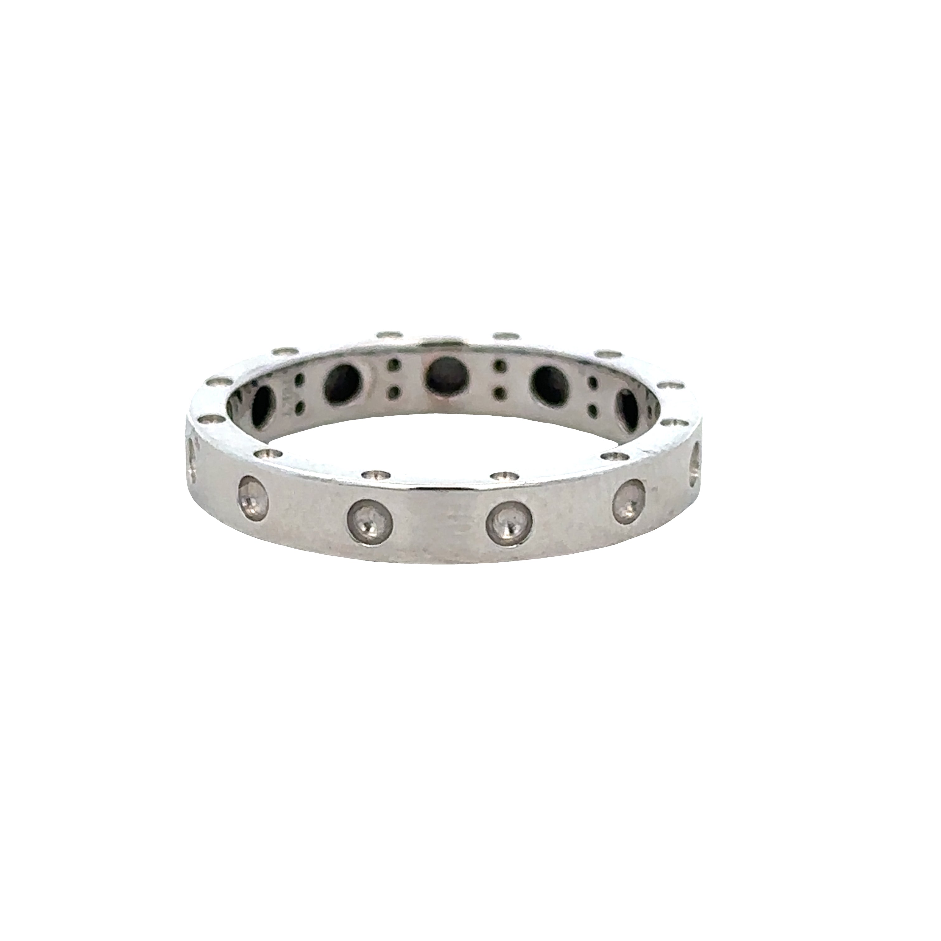 Estate Roberto Coin "Pois Moi" 18k White Gold Band – Size 6.5