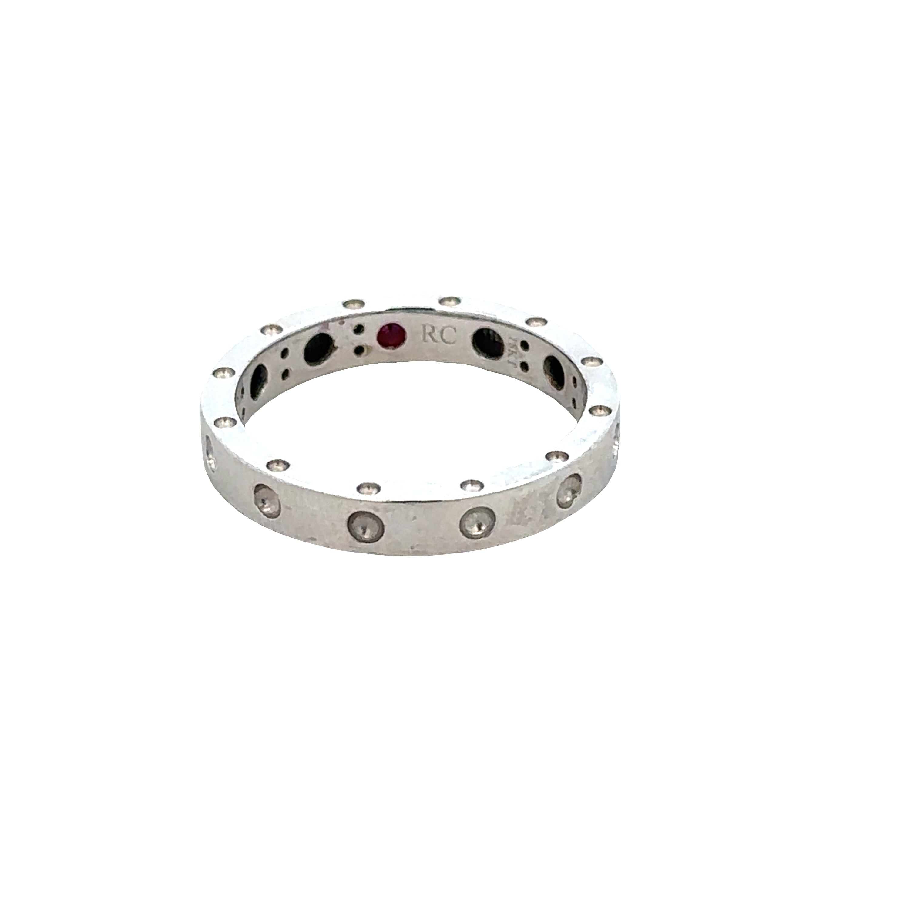 Estate Roberto Coin "Pois Moi" 18k White Gold Band – Size 6.5