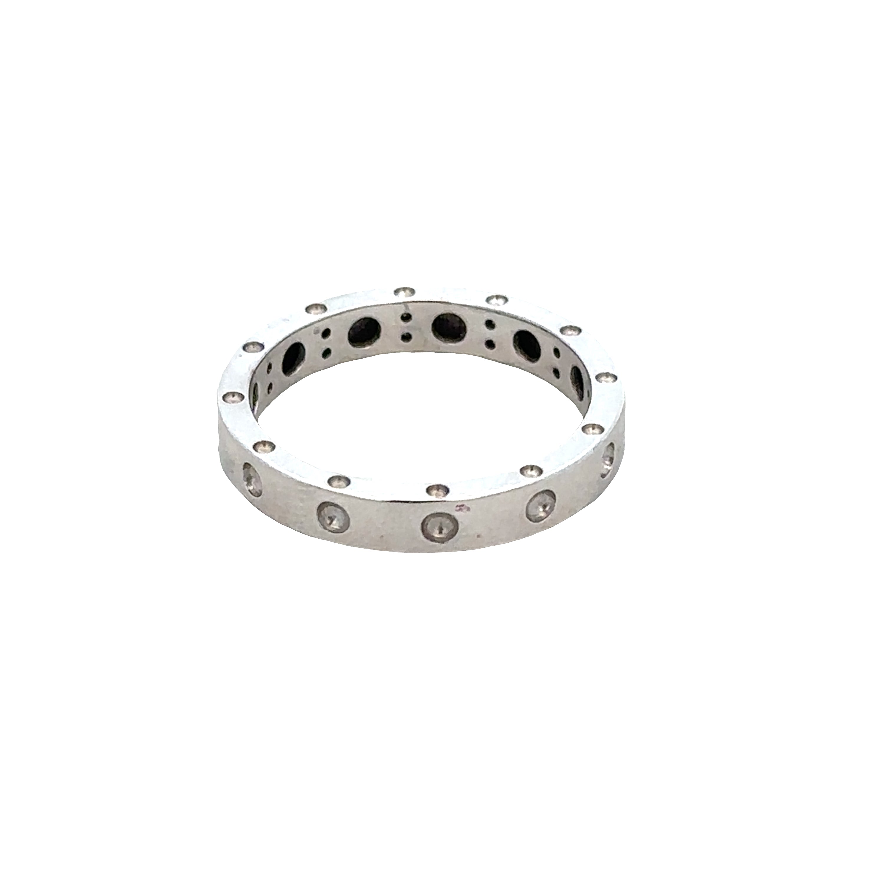 Estate Roberto Coin "Pois Moi" 18k White Gold Band – Size 6.5