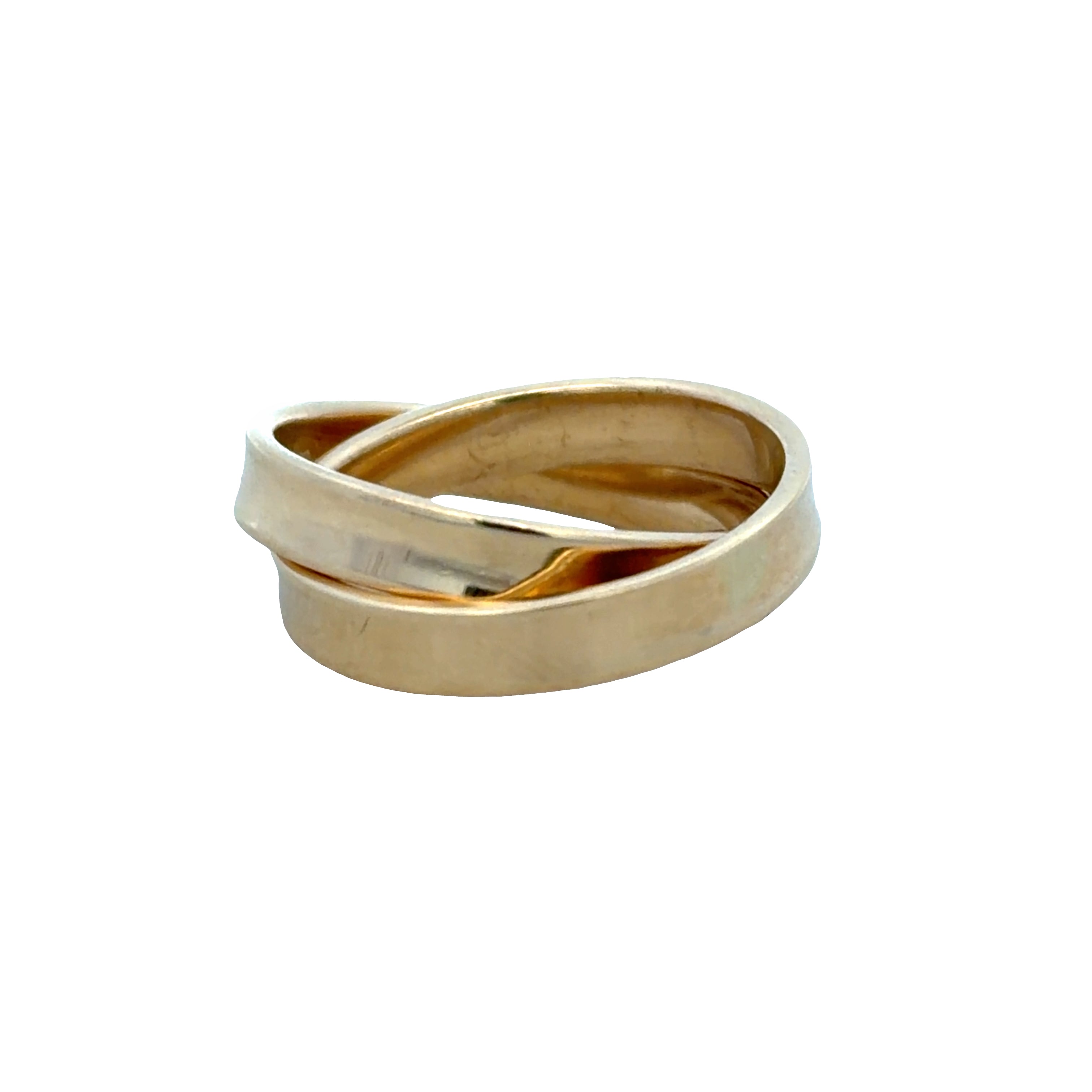 Estate Tiffany & Co. 1837 18k Yellow Gold Interlocking Ring – Size 7.5