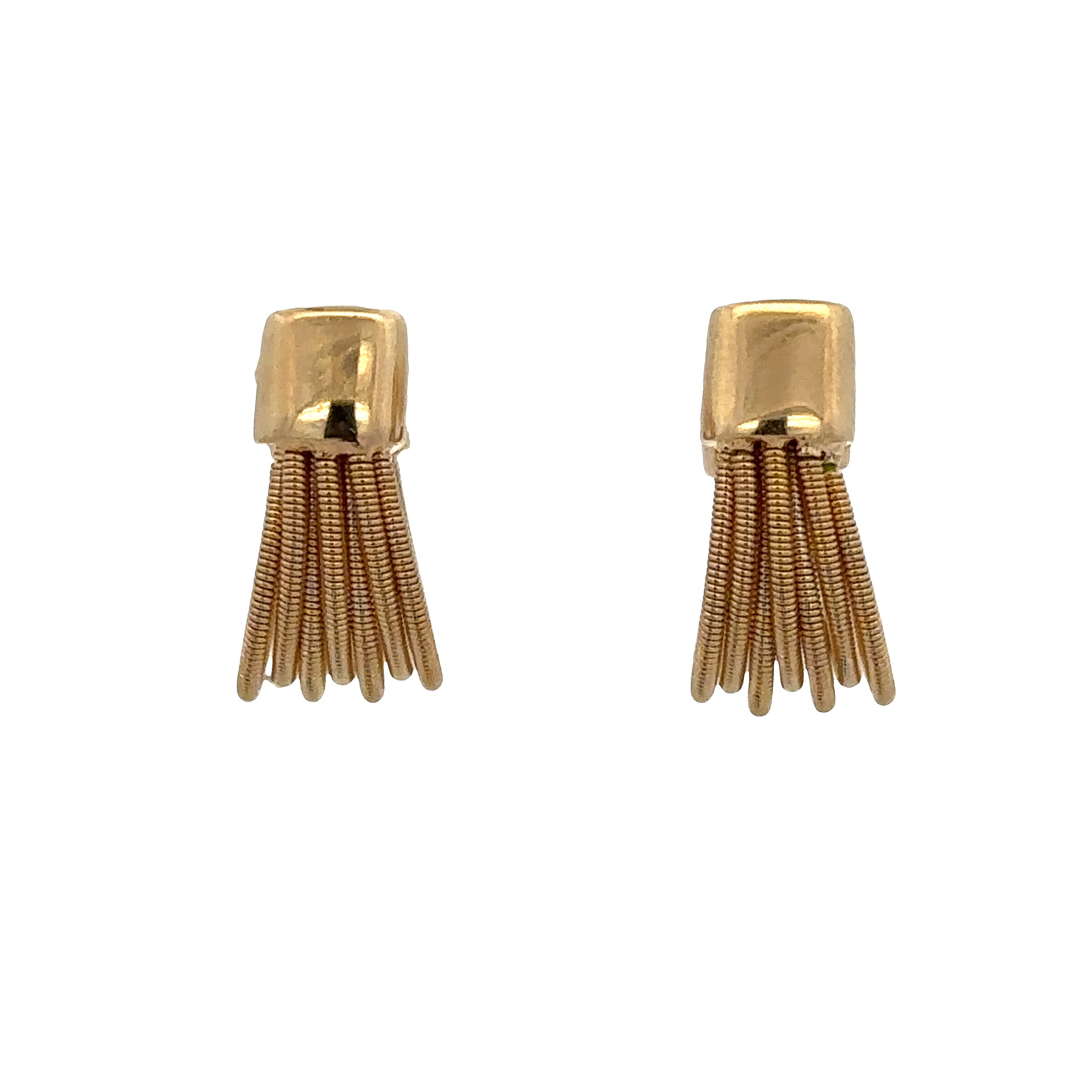 Estate Marco Bicego 18k Yellow Gold Wire Detail Huggie Earrings