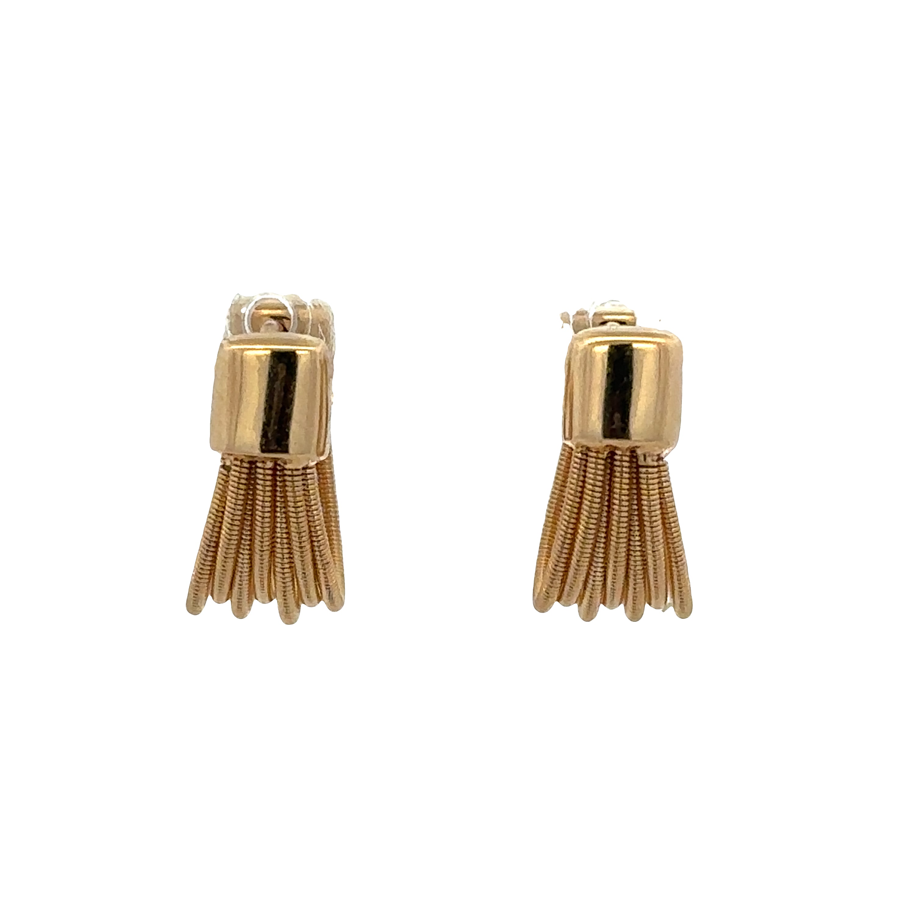 Estate Marco Bicego 18k Yellow Gold Wire Detail Huggie Earrings