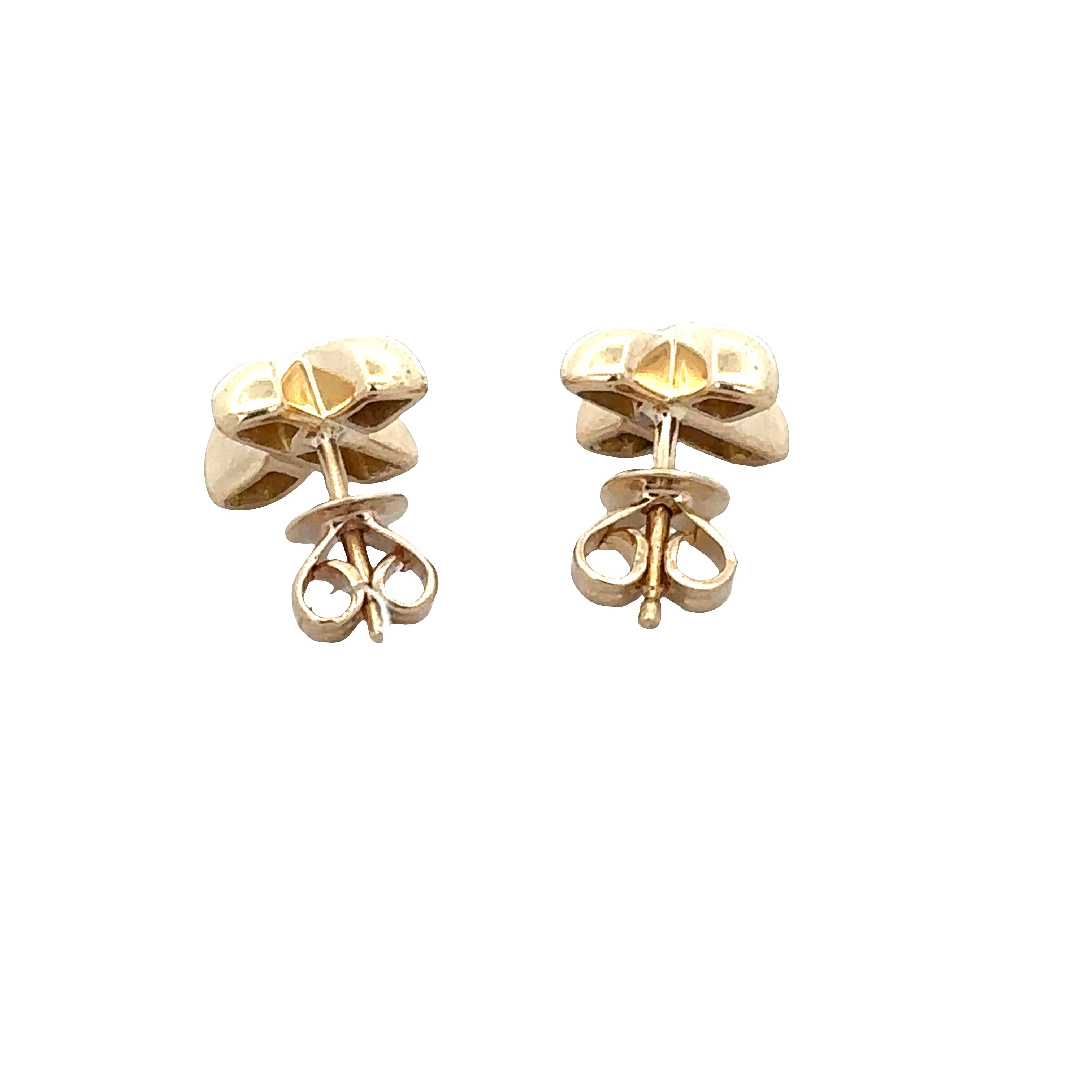 Estate Tiffany & Co. 18k Yellow Gold "X" Motif Stud Earrings